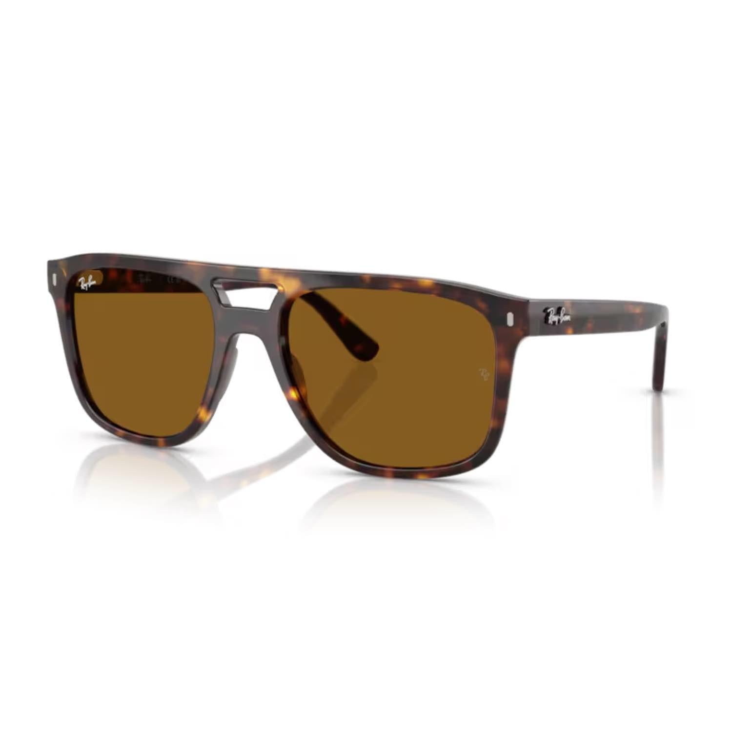 Ray-Ban RB 2213 90233 55 Unisex Kare Kırçıılı Kahverengi Kemik Güneş Gözlüğü