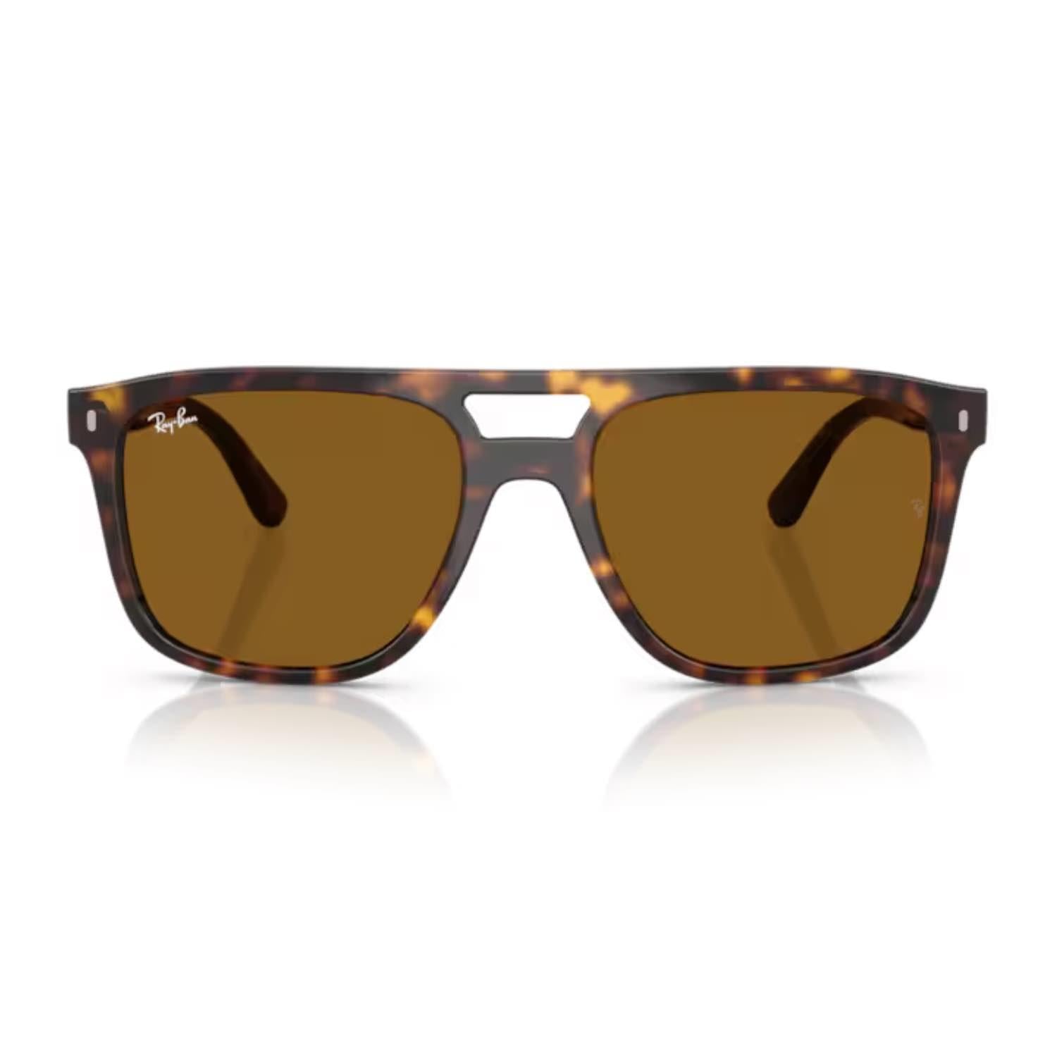 Ray-Ban RB 2213 90233 55 Unisex Kare Kırçıılı Kahverengi Kemik Güneş Gözlüğü