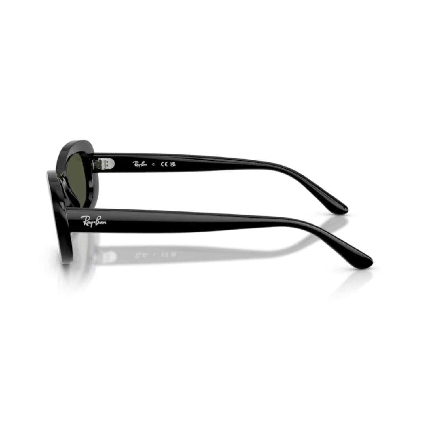 Ray-Ban RB 2221 90131 53 Kadın Oval Siyah Kemik Güneş Gözlüğü