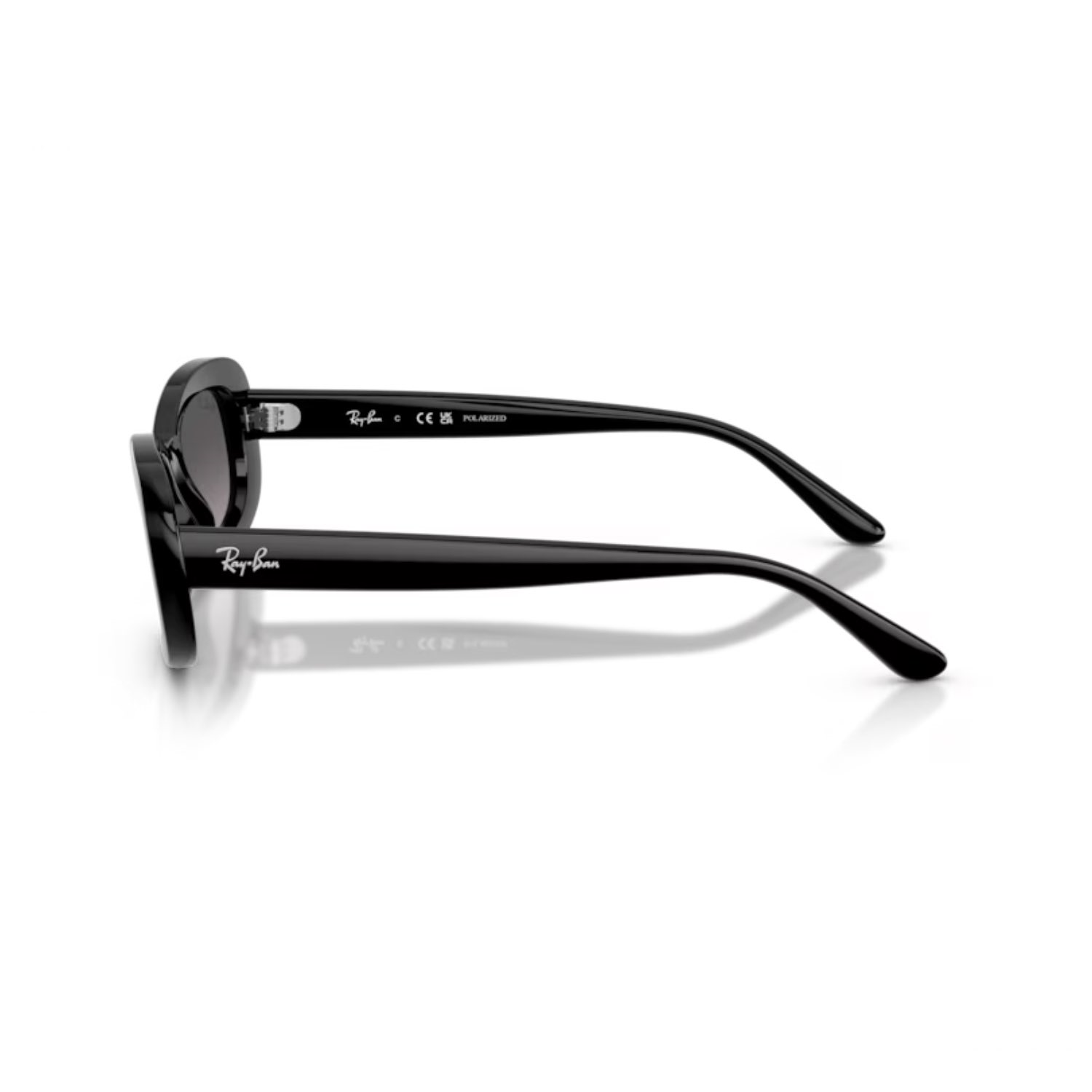 Ray-Ban RB 2221 901M3 53 Kadın Polarize Oval Degrade Siyah Kemik Güneş Gözlüğü