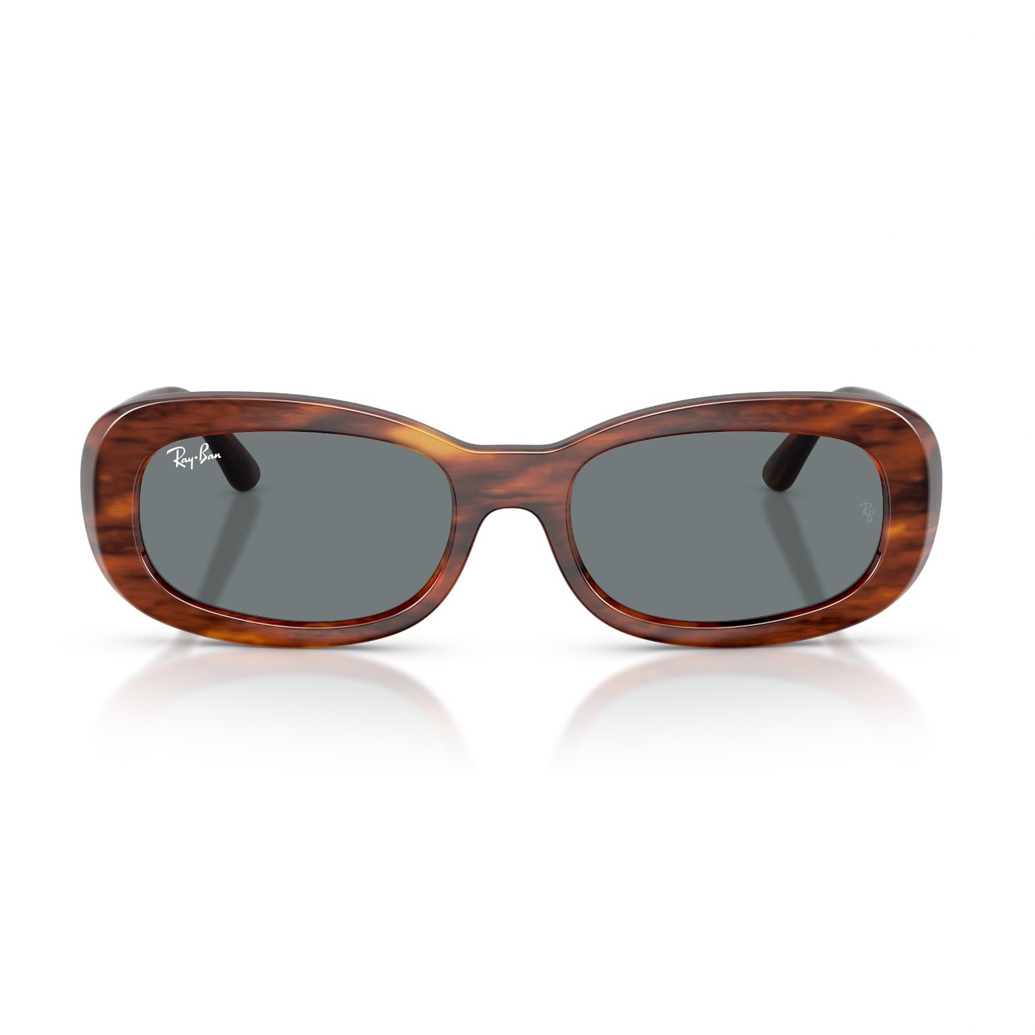 Ray-Ban RB 2221 95462 53 Kadın Oval Kırçıllı Kahverengi Kemik Güneş Gözlüğü