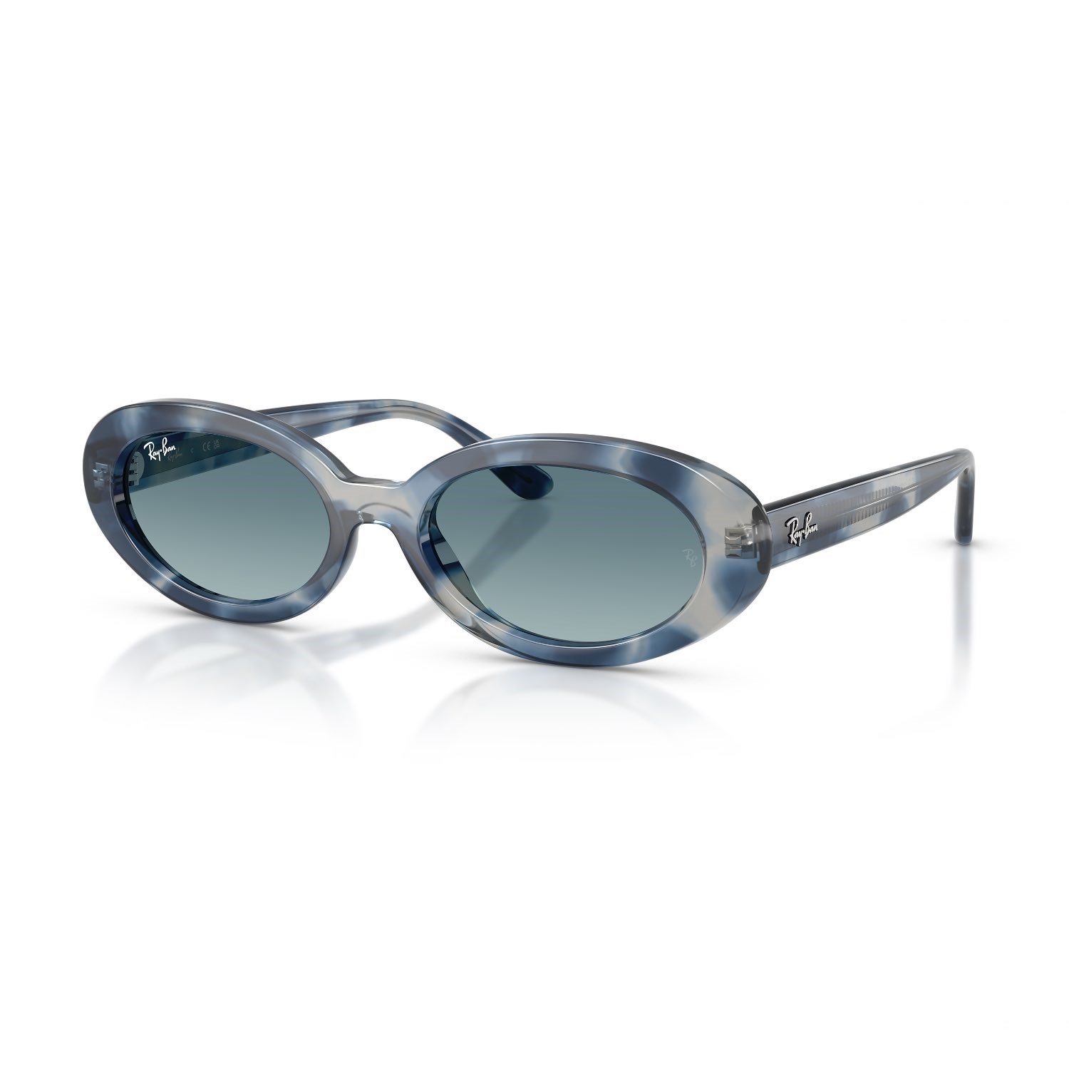Ray-Ban RB 2223 14503M 54 Kadın Oval Kırçıllı Mavi Kemik Güneş Gözlüğü