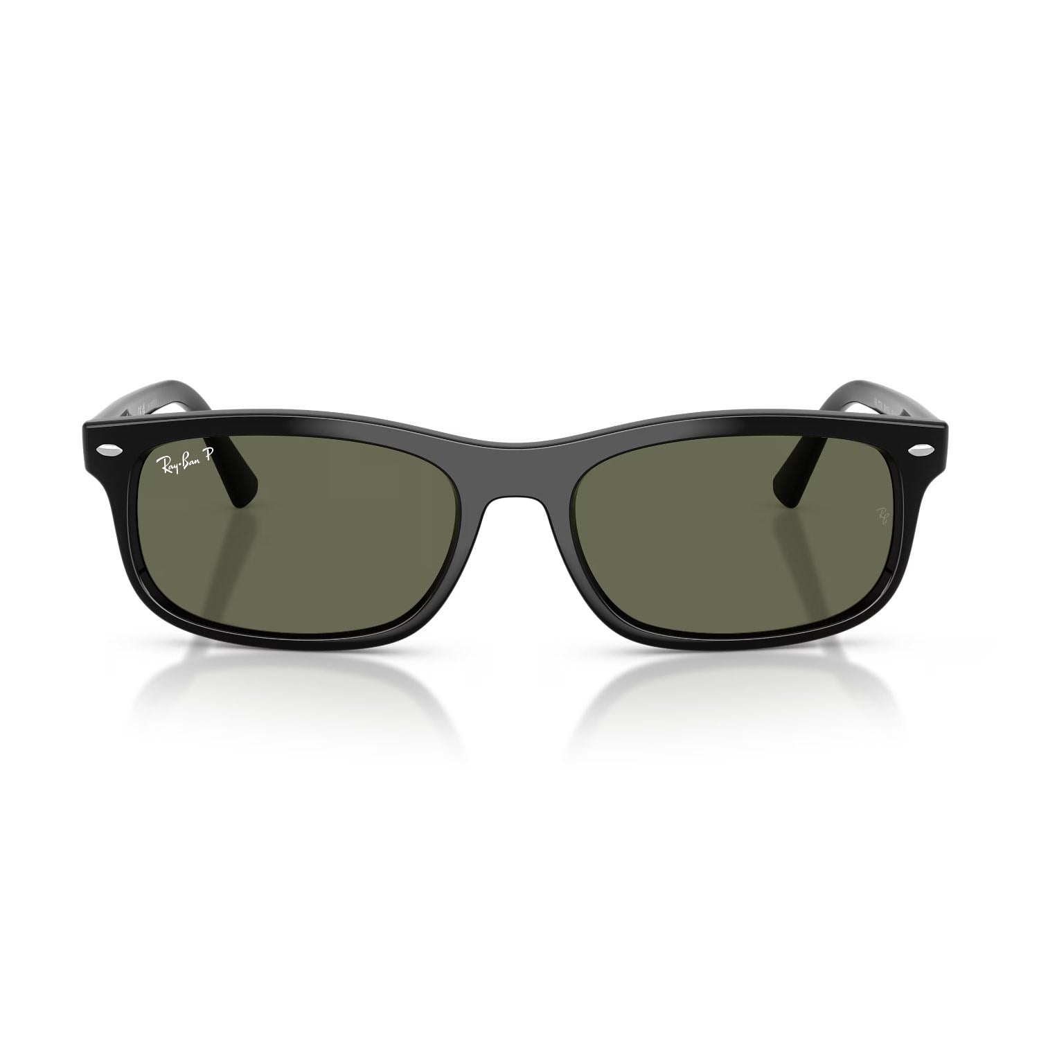 Ray-Ban RB 2224 90158 57 Unisex Polarize Dikdörtgen Siyah Kemik Güneş Gözlüğü