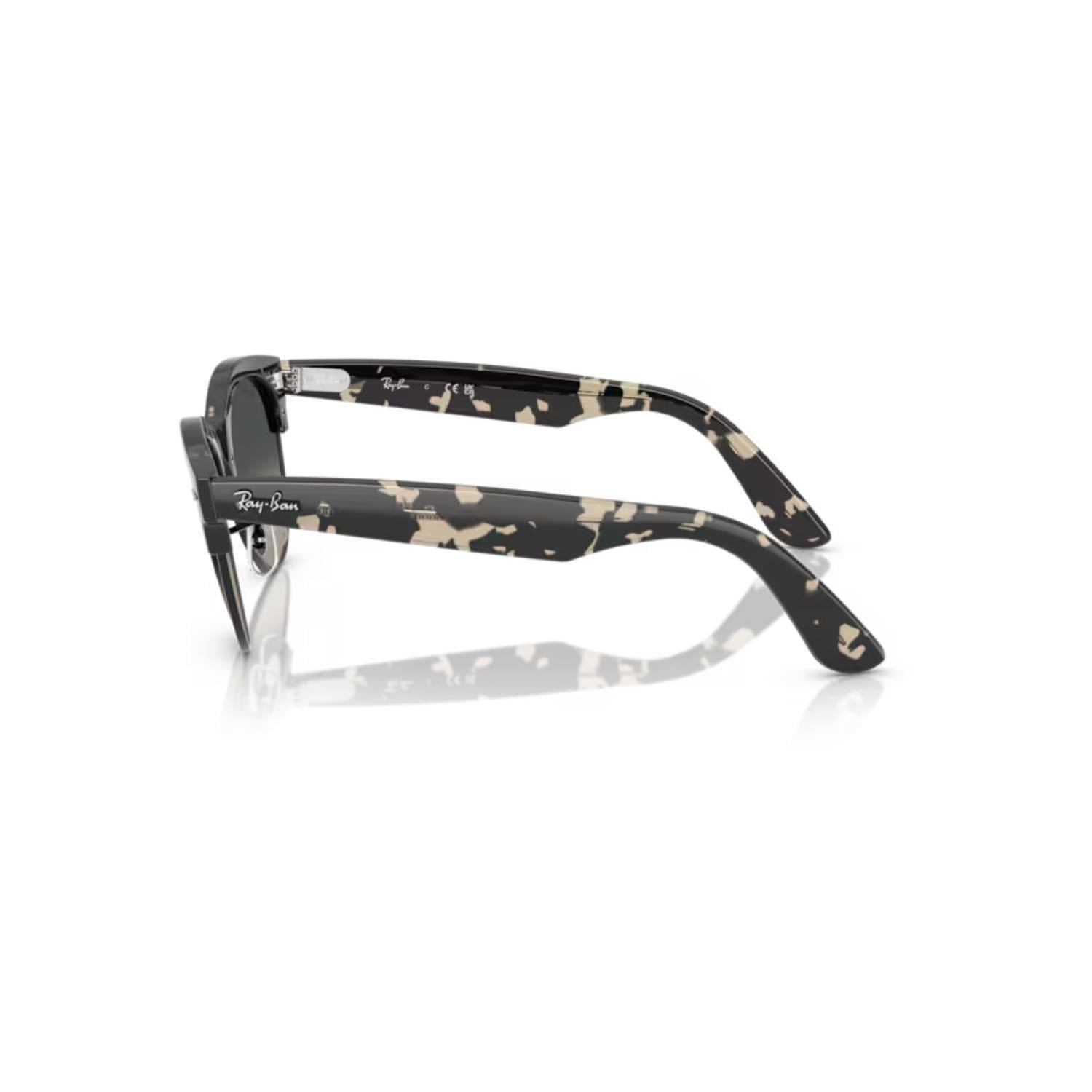 Ray-Ban RB 2341 143371 51 Clubmaster Way Unisex Oval Gri Kırçıllı Kombine Güneş Gözlüğü