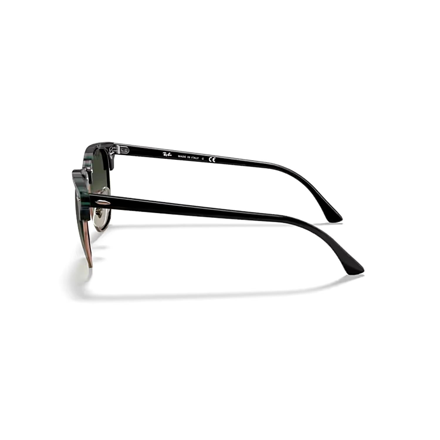 Ray-Ban RB 3016 125571 49 Clubmaster Unisex Kare Gri Yeşil Kombine Güneş Gözlüğü