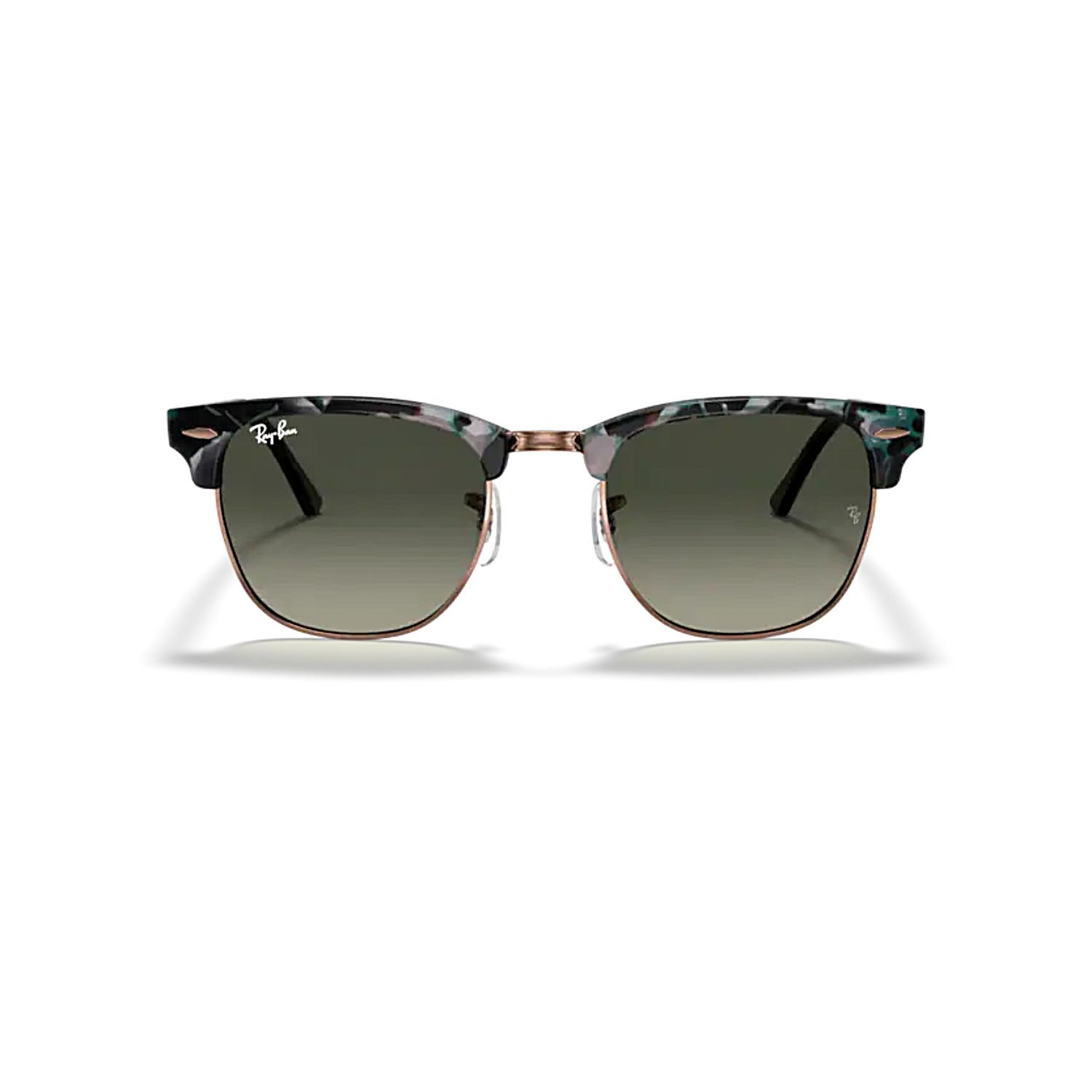 Ray-Ban RB 3016 125571 49 Clubmaster Unisex Kare Gri Yeşil Kombine Güneş Gözlüğü
