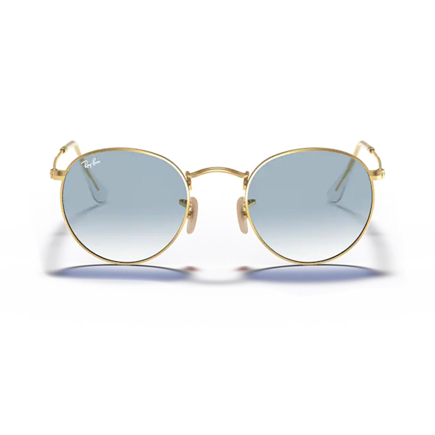 Ray-Ban RB 3447N 0013F 50 Round Metal Unisex Gold Yuvarlak Güneş Gözlüğü