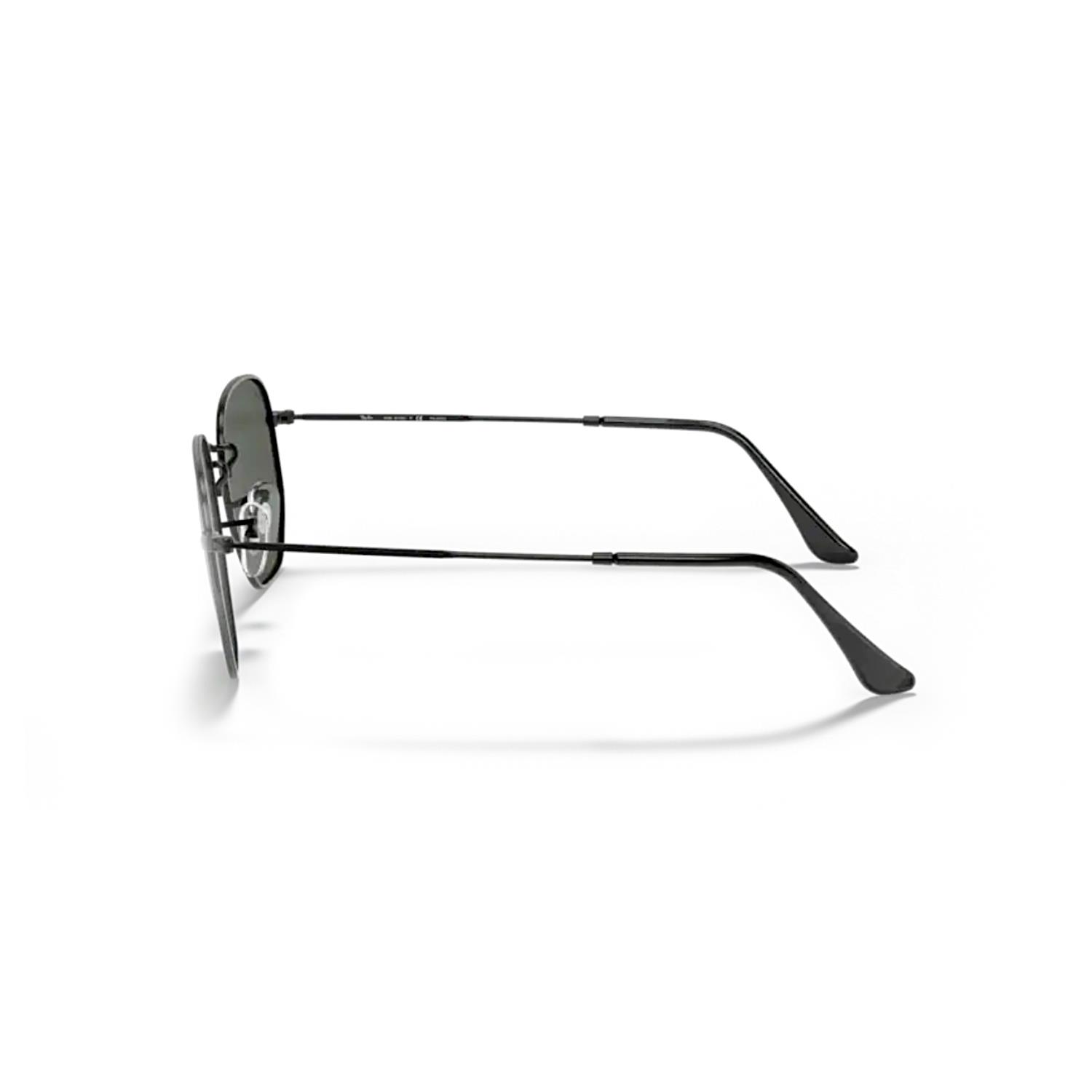 Ray-Ban RB 3548N 00258 51 Hexagonal Unisex Polarize Siyah Metal Güneş Gözlüğü