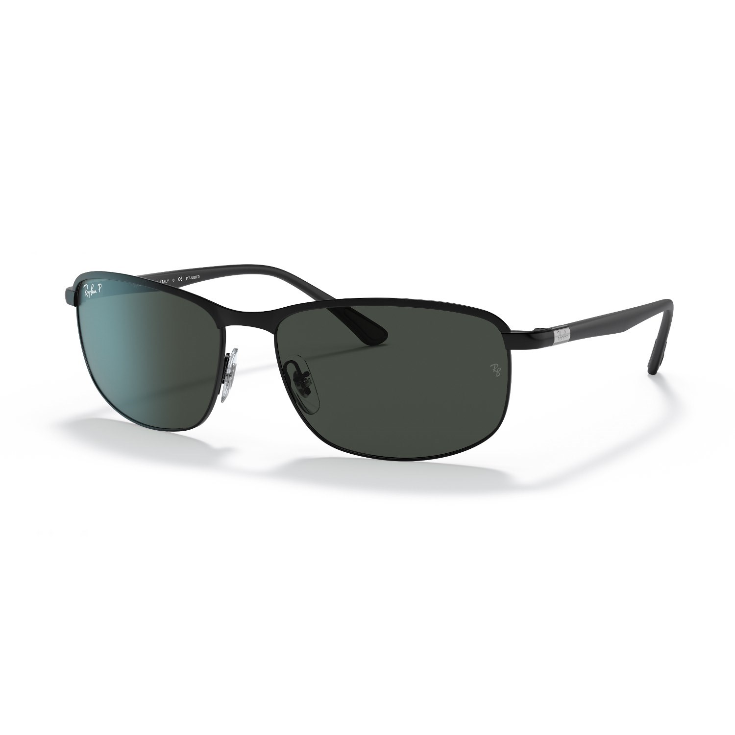 Ray-Ban RB 3671CH 186K8 60 Unisex Polarize Yastık Siyah Metal Güneş Gözlüğü