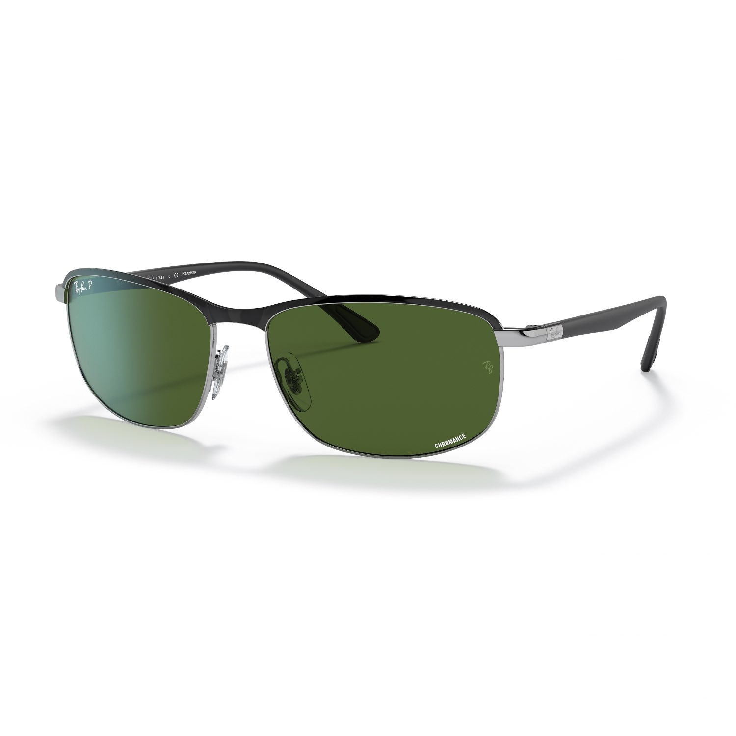 Ray-Ban RB 3671CH 9144P1 60 Chromance Unisex Polarize Yastık Siyah Metal Güneş Gözlüğü