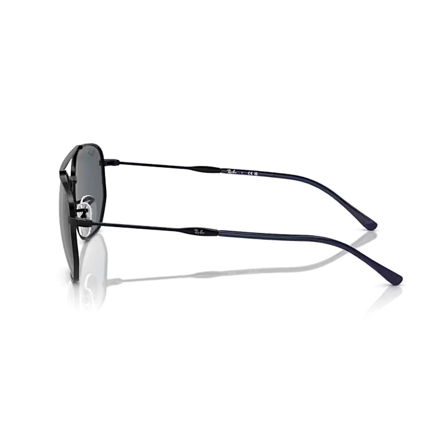 Ray-Ban RB 3707 9257R5 57 Uinisex Geometrik Siyah Metal Güneş Gözlüğü