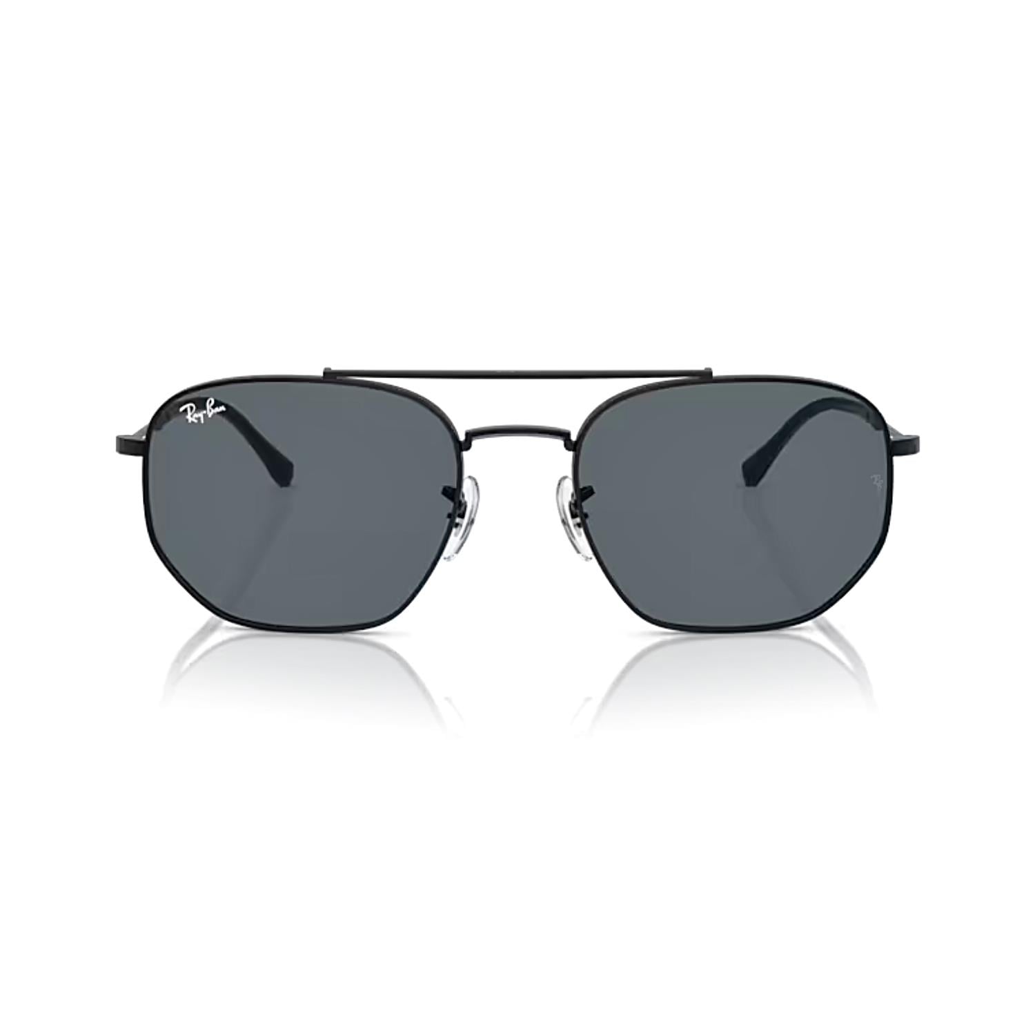 Ray-Ban RB 3707 9257R5 57 Uinisex Geometrik Siyah Metal Güneş Gözlüğü