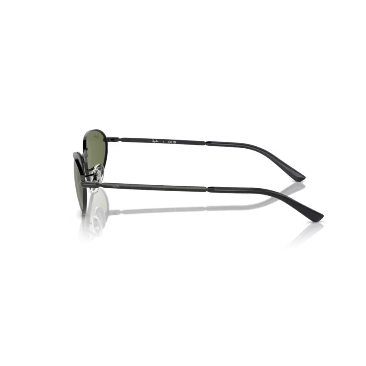 Ray-Ban RB 3734 002B1 56 Unisex Geometrik Siyah Metal Güneş Gözlüğü