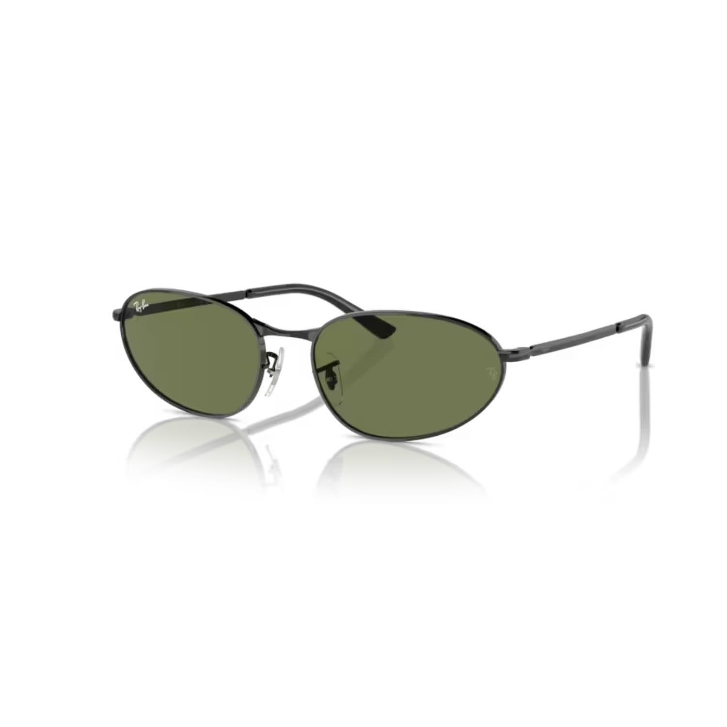 Ray-Ban RB 3734 002B1 59 Unisex Geometrik Siyah Metal Güneş Gözlüğü