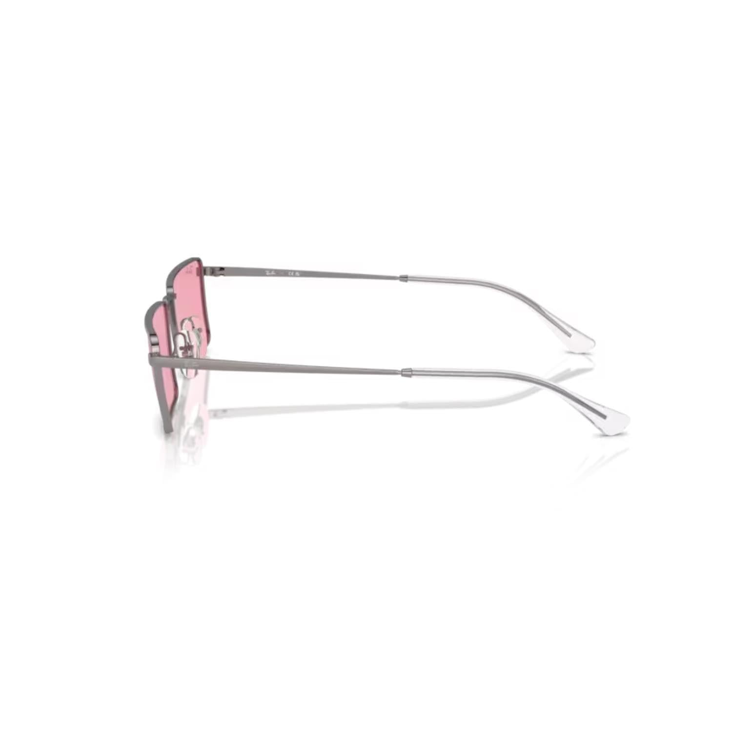 Ray-Ban RB 3741 00484 56 Unisex Dikdörtgen Gri Metal Güneş Gözlüğü
