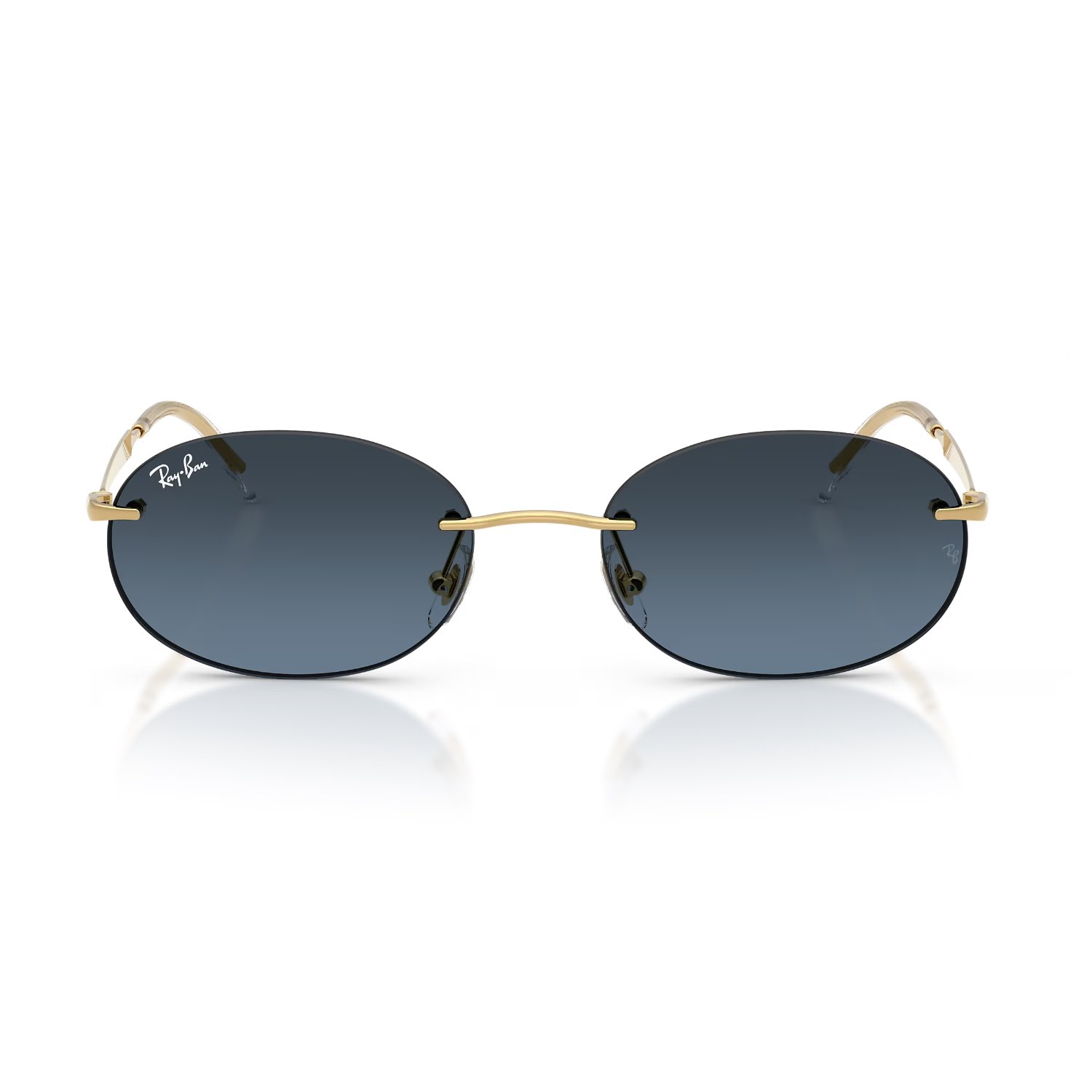 Ray-Ban RB 3767 0014C 54 Unisex Oval Gold Degrade Metal Güneş Gözlüğü