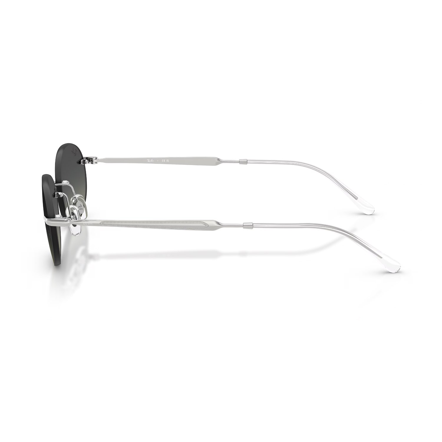 Ray-Ban RB 3767 00311 54 Unisex Oval Degrade Gümüş Metal Güneş Gözlüğü