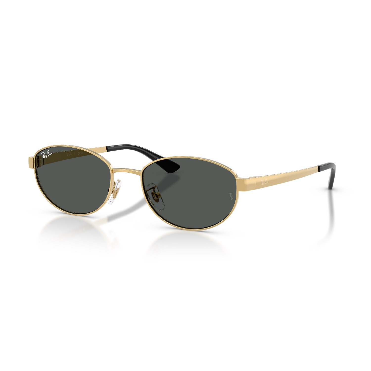 Ray-Ban RB 3774D 00187 55 Unisex Oval Gold Metal Güneş Gözlüğü