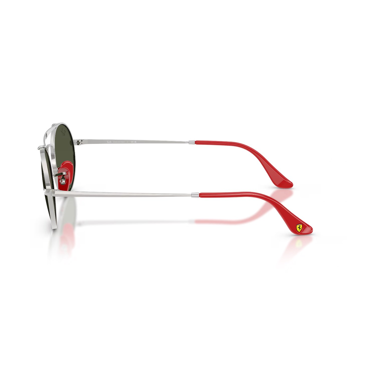 Ray-Ban RB 3775M F00731 54 Scuderia Ferrari Unisex Oval Gümüş Metal Güneş Gözlüğü