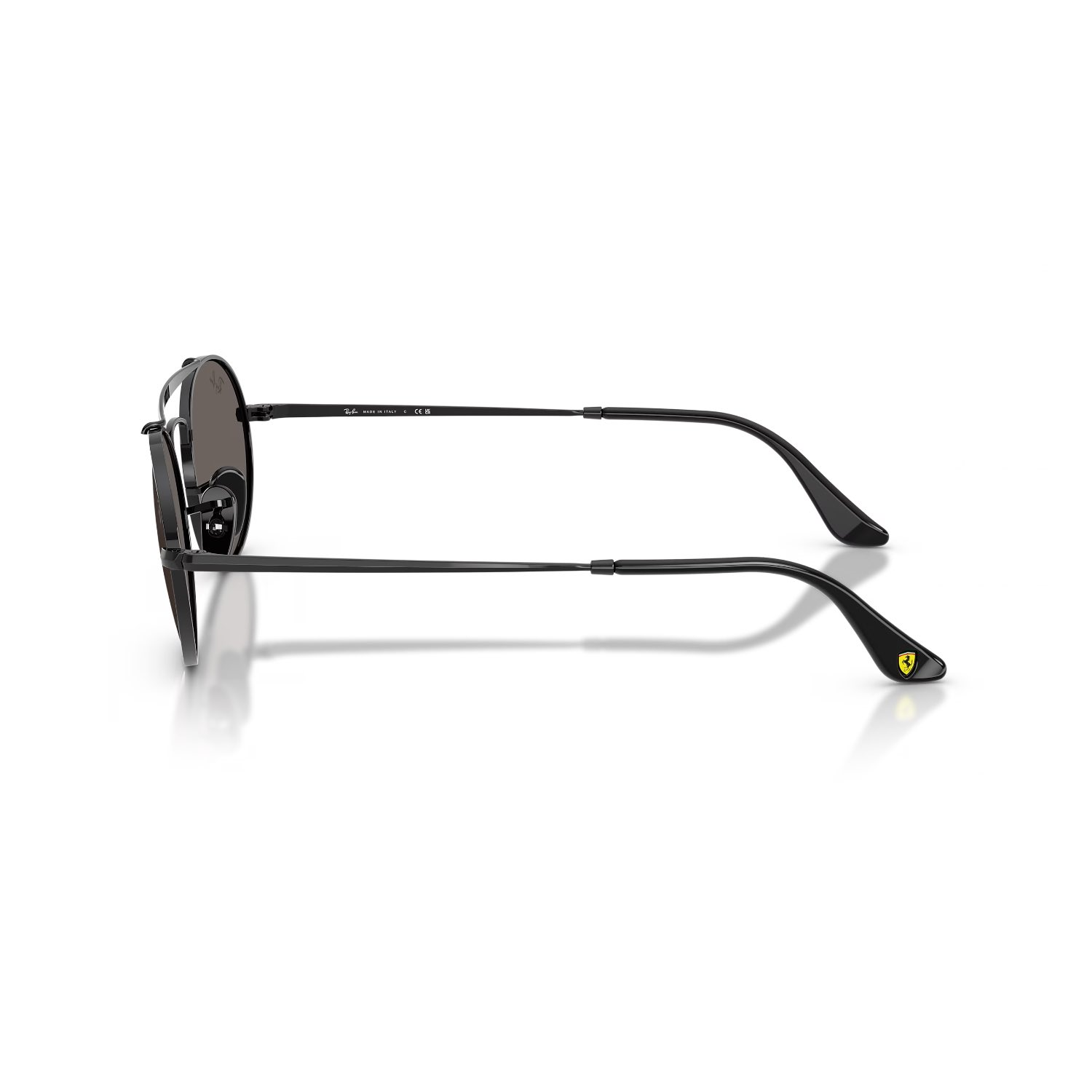 Ray-Ban RB 3775M F134B1 54 Scuderia Ferrari Unisex Oval Siyah Metal Güneş Gözlüğü
