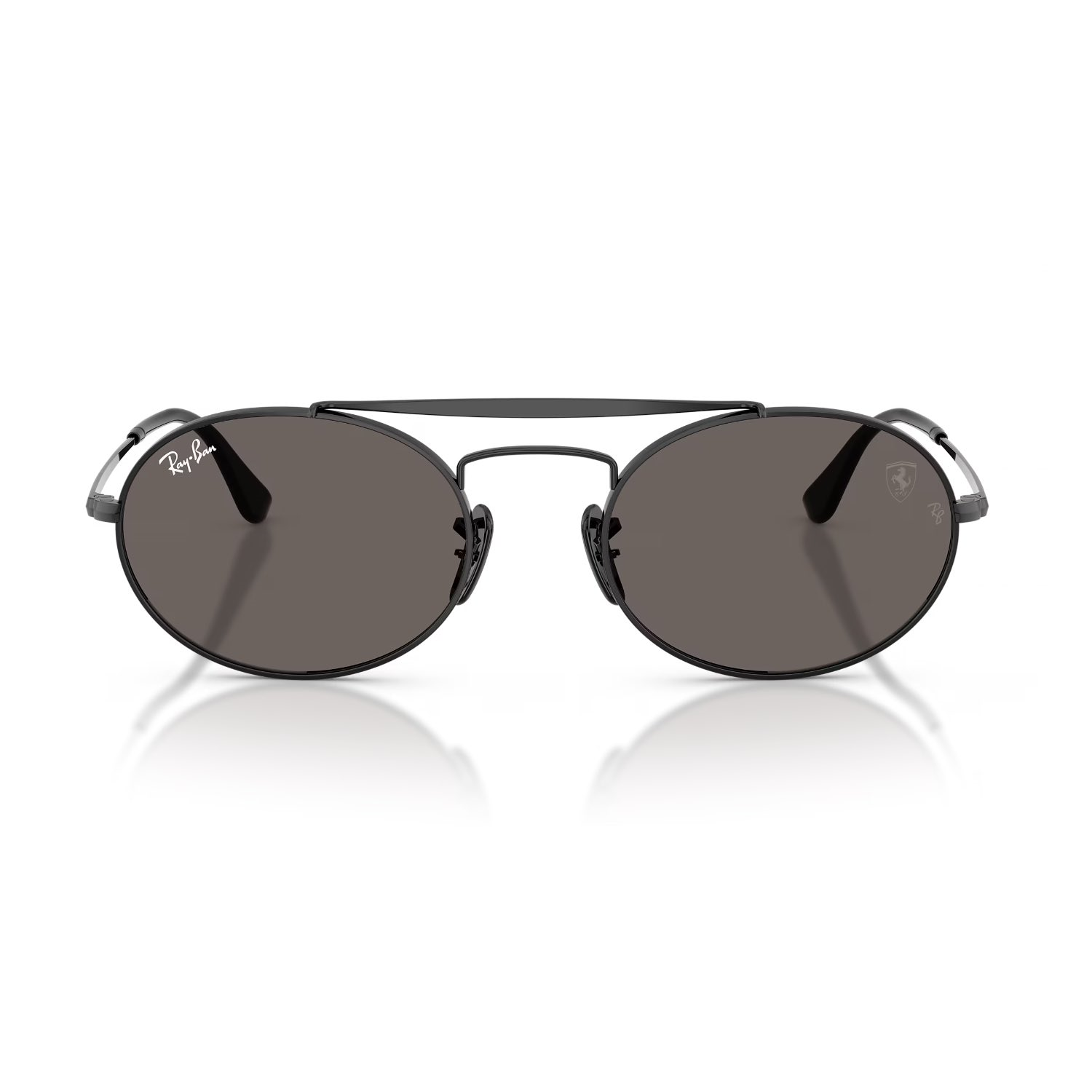 Ray-Ban RB 3775M F134B1 54 Scuderia Ferrari Unisex Oval Siyah Metal Güneş Gözlüğü