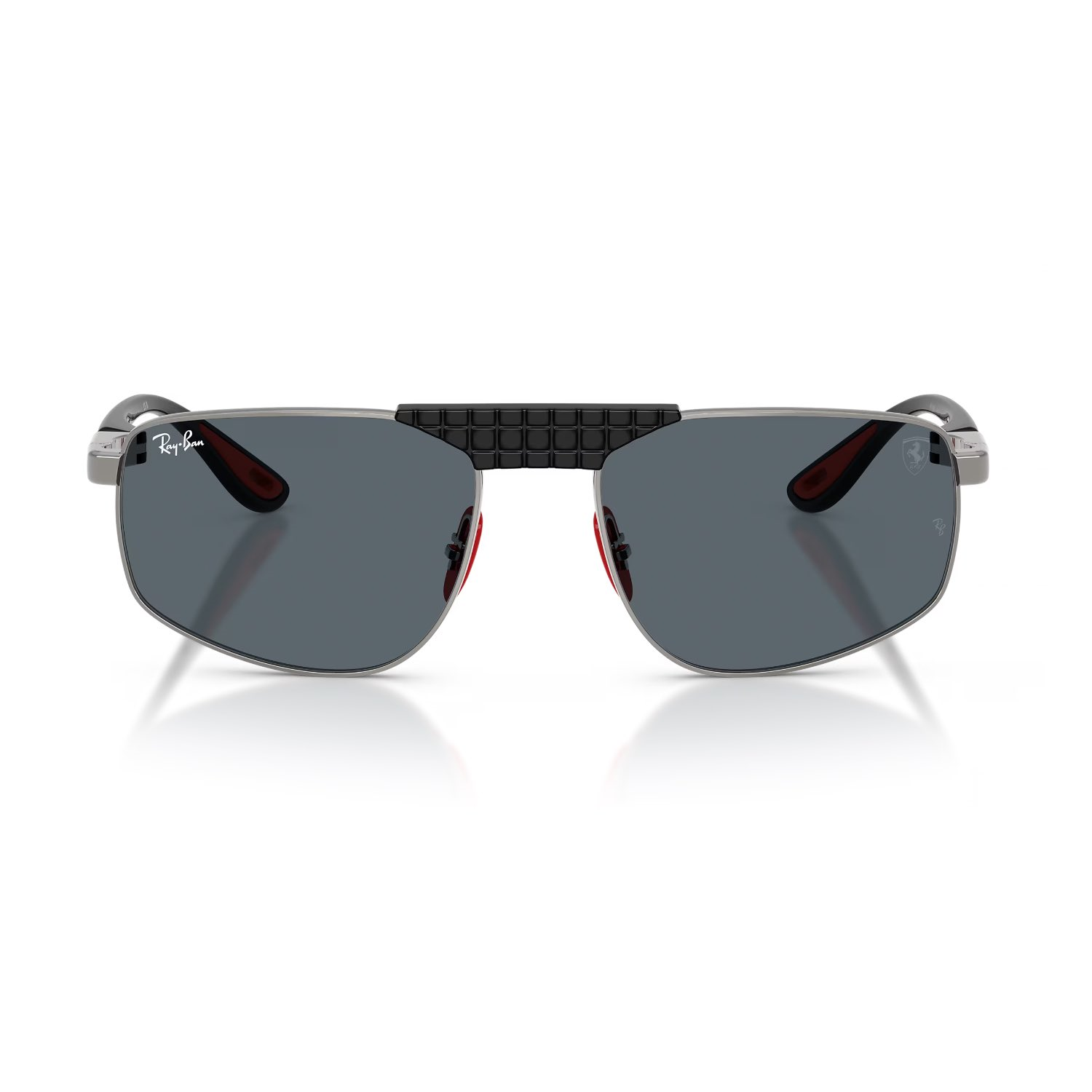 Ray-Ban RB 3776M F001R5 58 Scuderia Ferrari Unisex Geometrik Gri Metal Güneş Gözlüğü