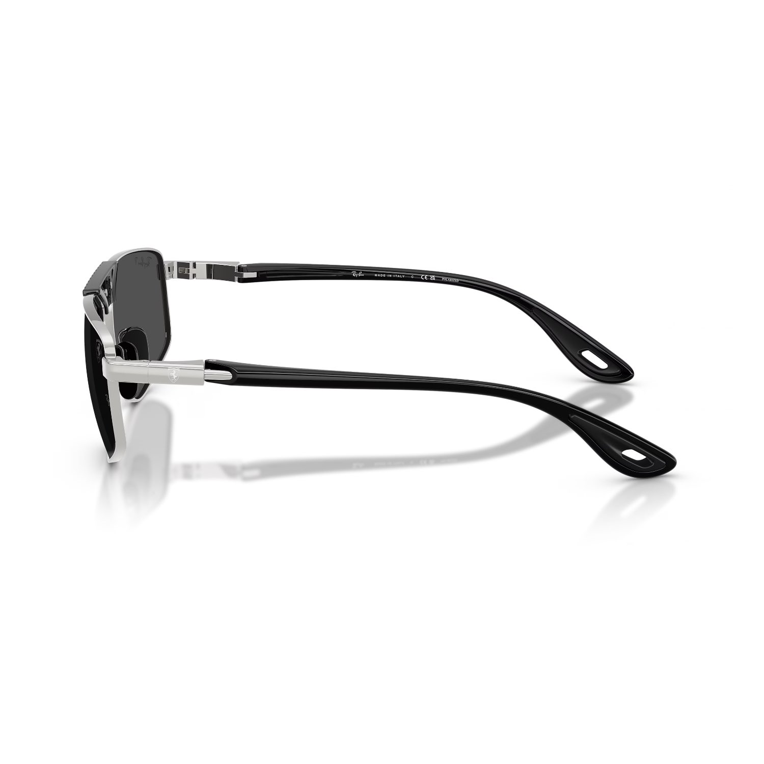 Ray-Ban RB 3776M F122K8 58 Scuderia Ferrari Unisex Polarize Geometrik Gümüş Metal Güneş Gözlüğü