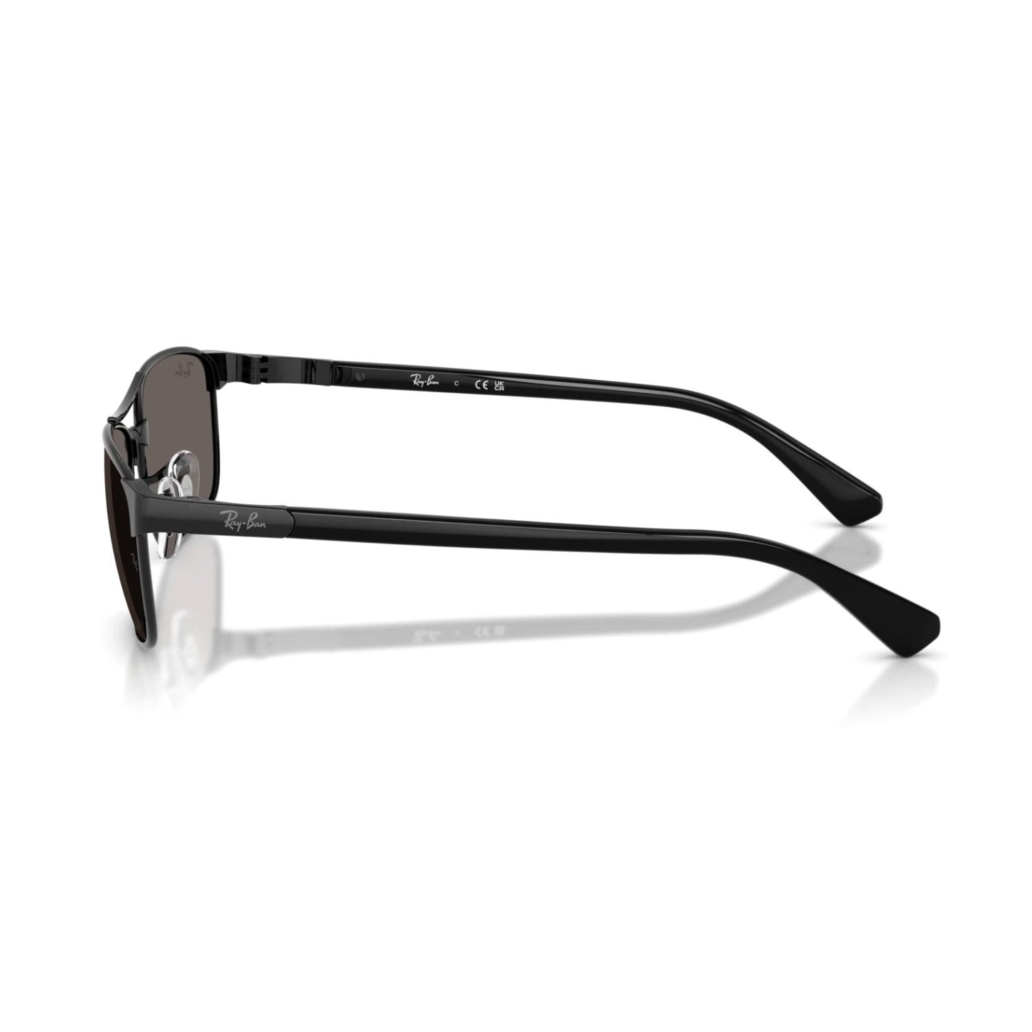 Ray-Ban RB 3778 002B1 57 Unisex Geometrik Siyah Metal Güneş Gözlüğü