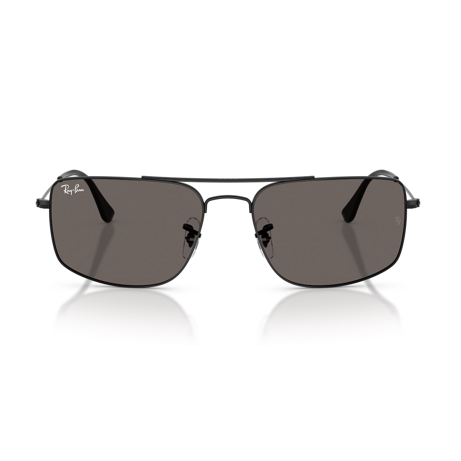 Ray-Ban RB 3779 002B1 56 Explorer 3 Unisex Kare Siyah Metal Güneş Gözlüğü