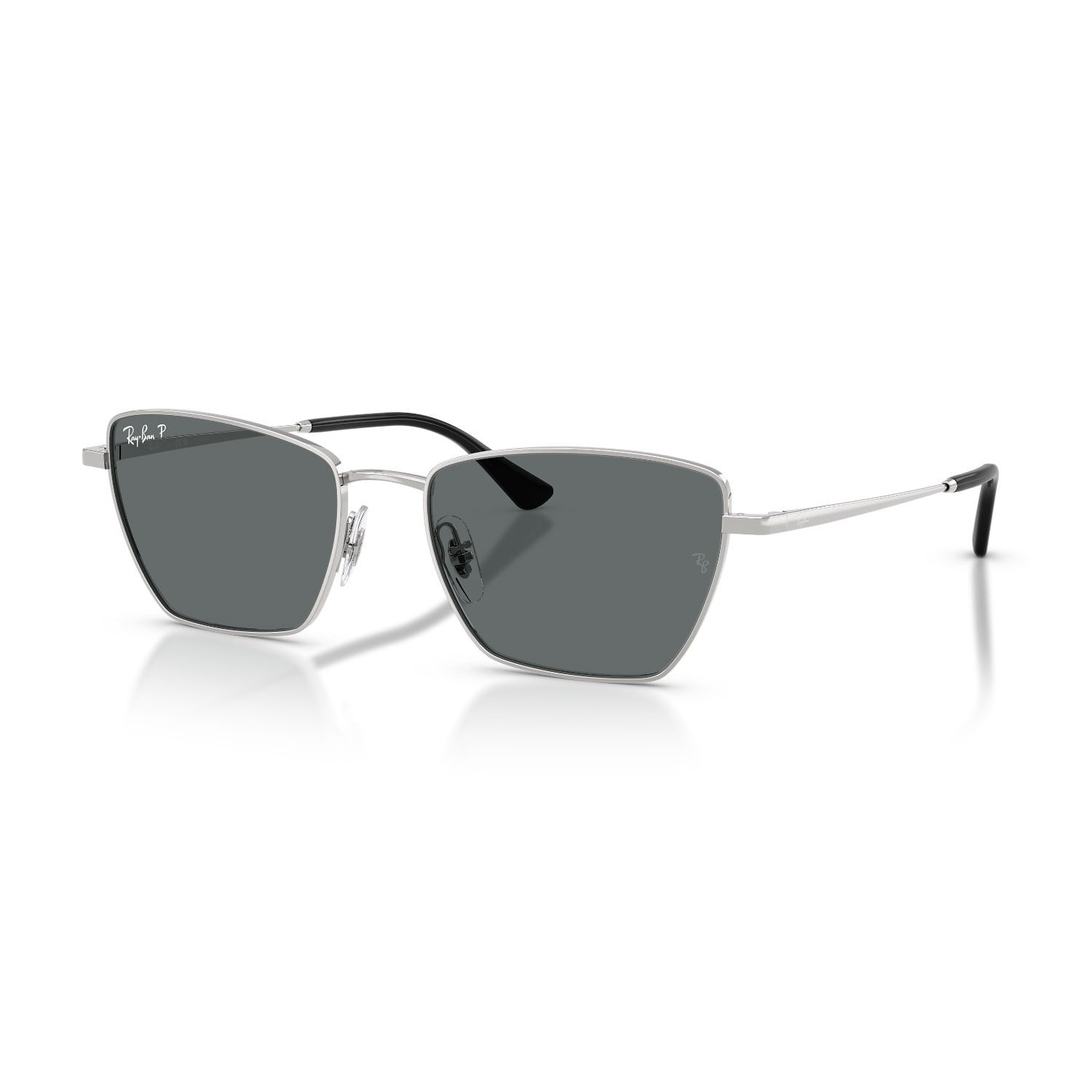 Ray-Ban RB 3783 00381 53 Unisex Polarize Geometrik Gümüş Metal Güneş Gözlüğü