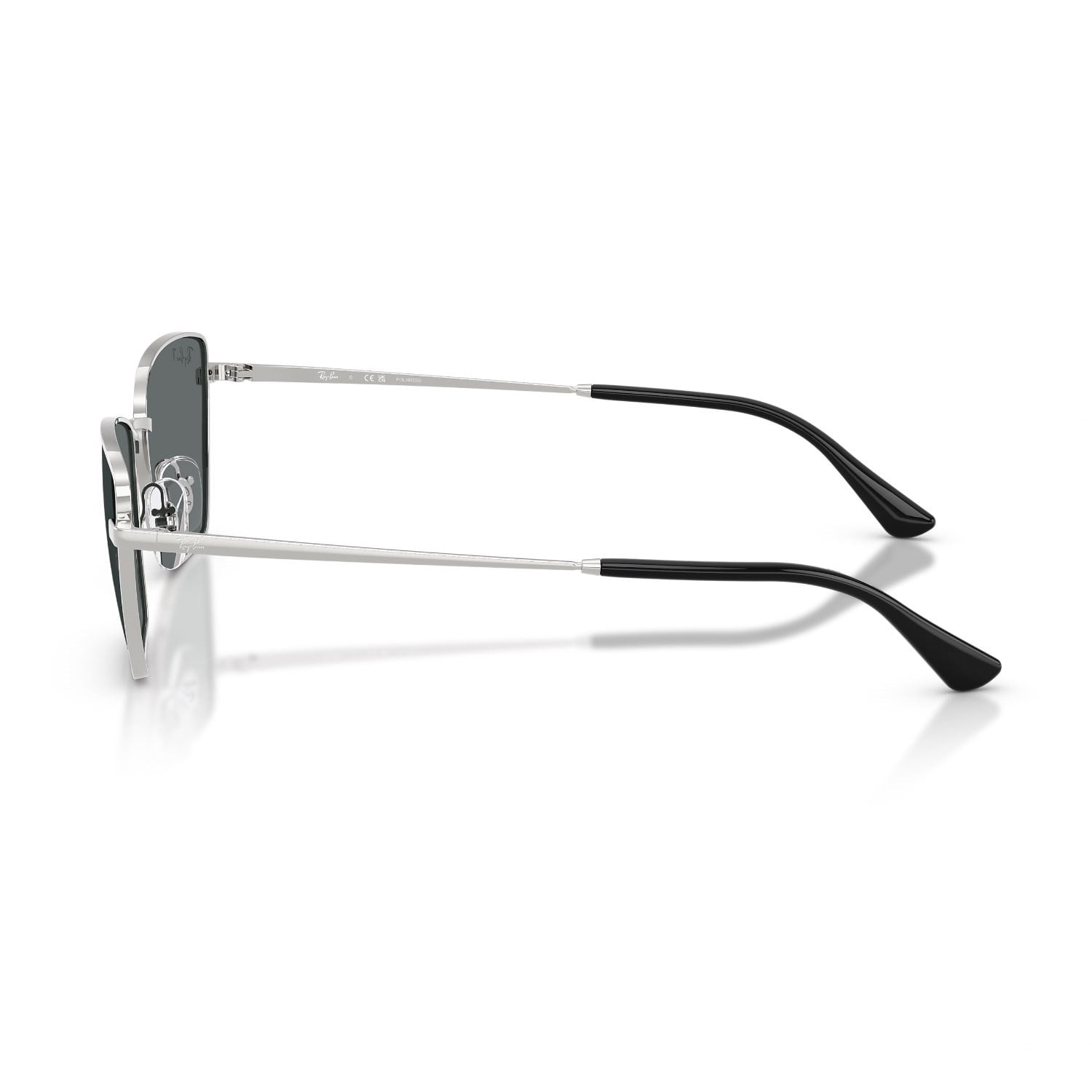 Ray-Ban RB 3783 00381 53 Unisex Polarize Geometrik Gümüş Metal Güneş Gözlüğü