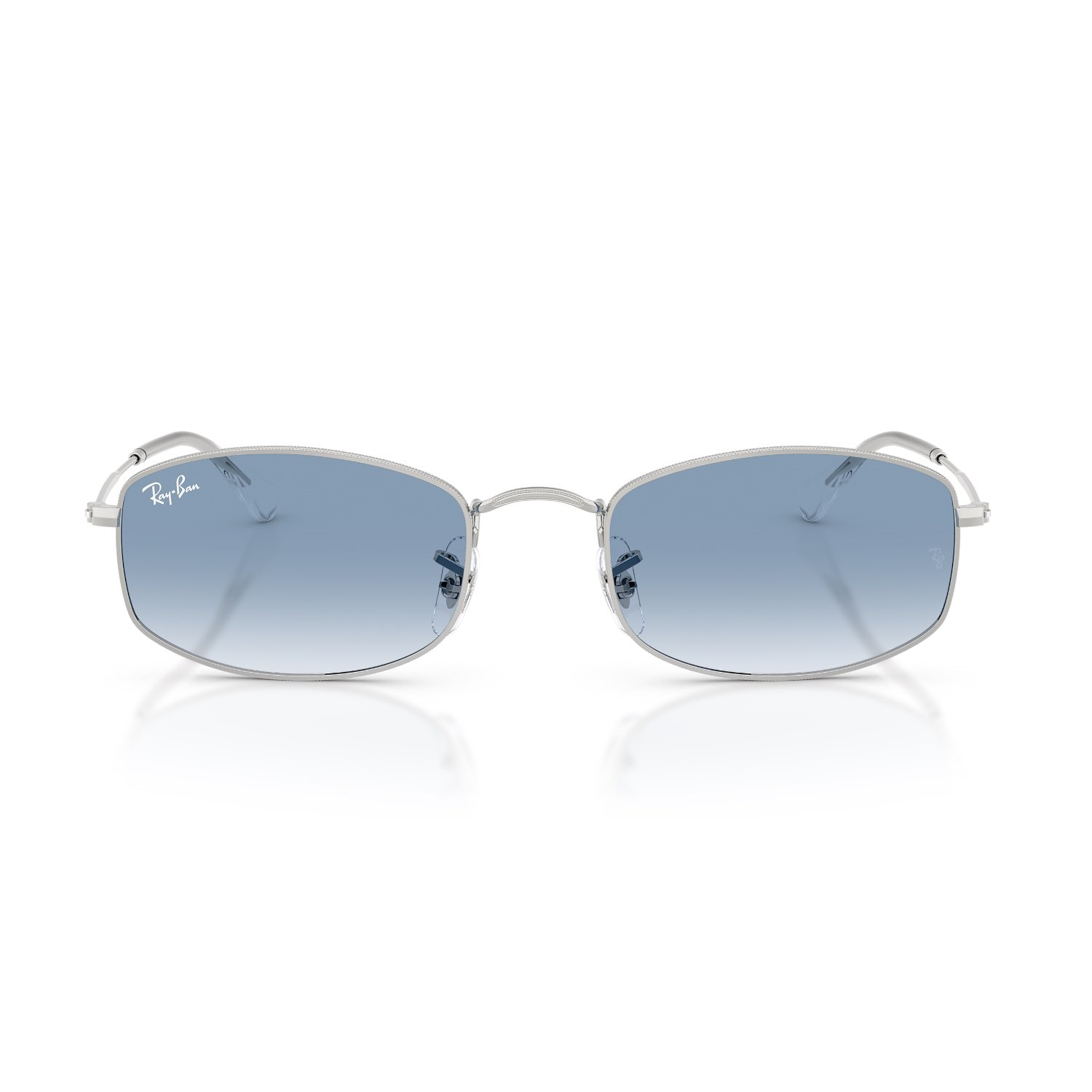 Ray-Ban RB 3832 0033F 55 Unisex Geometrik Degrade Gümüş Metal Güneş Gözlüğü