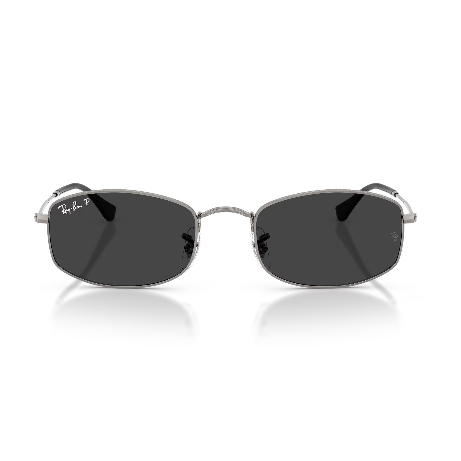 Ray-Ban RB 3832 00448 55 Unisex Polarize Geometrik Gri Metal Güneş Gözlüğü