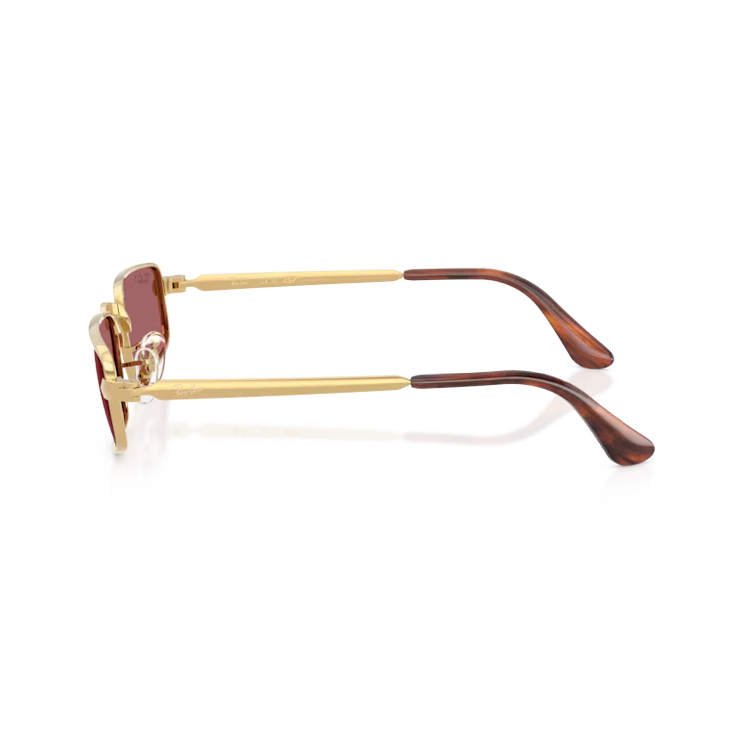 Ray-Ban RB 3927 001AF 54 A$AP ROCKY Unisex Polarize Dikdörtgen Gold Metal Güneş Gözlüğü