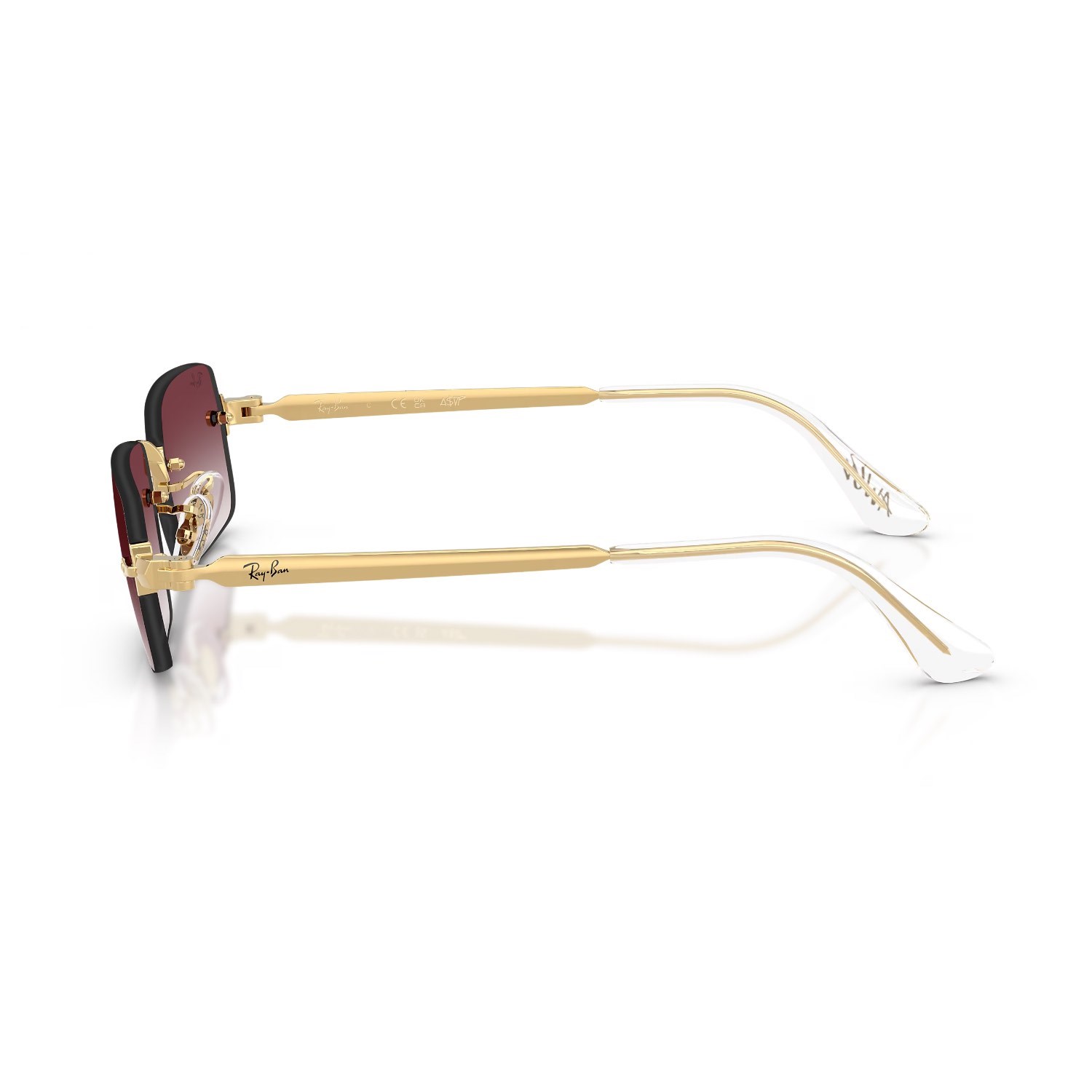 Ray-Ban RB 3928 0018H 54 A$AP ROCKY Unisex Dikdörtgen Gold Metal Güneş Gözlüğü