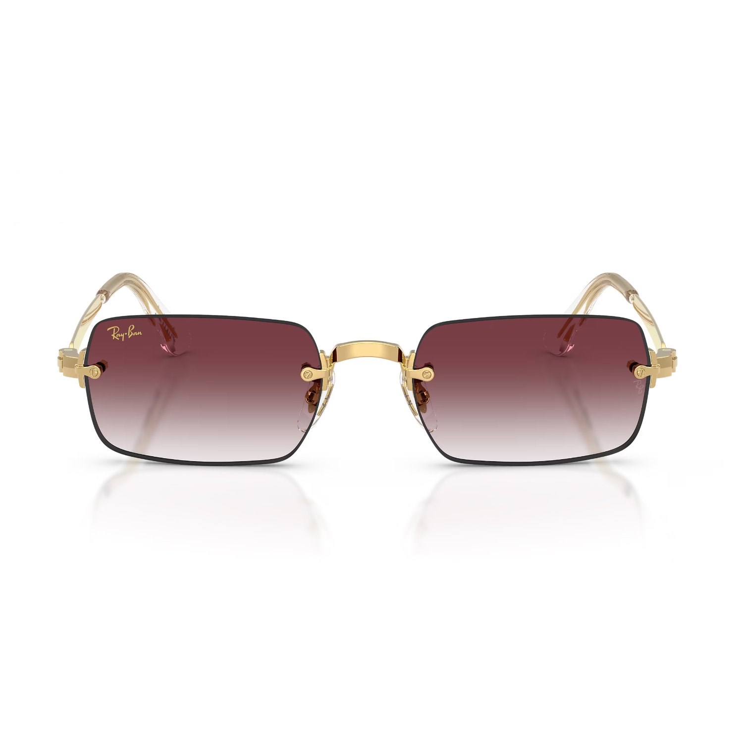 Ray-Ban RB 3928 0018H 54 A$AP ROCKY Unisex Dikdörtgen Gold Metal Güneş Gözlüğü