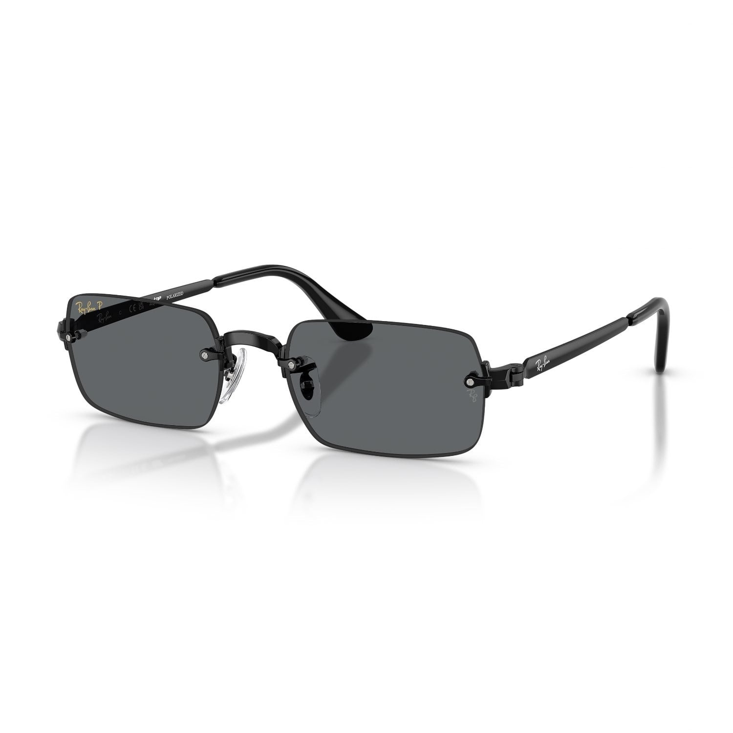 Ray-Ban RB 3928 00281 54 A$AP ROCKY Unisex Polarize Dikdörtgen Siyah Metal Güneş Gözlüğü