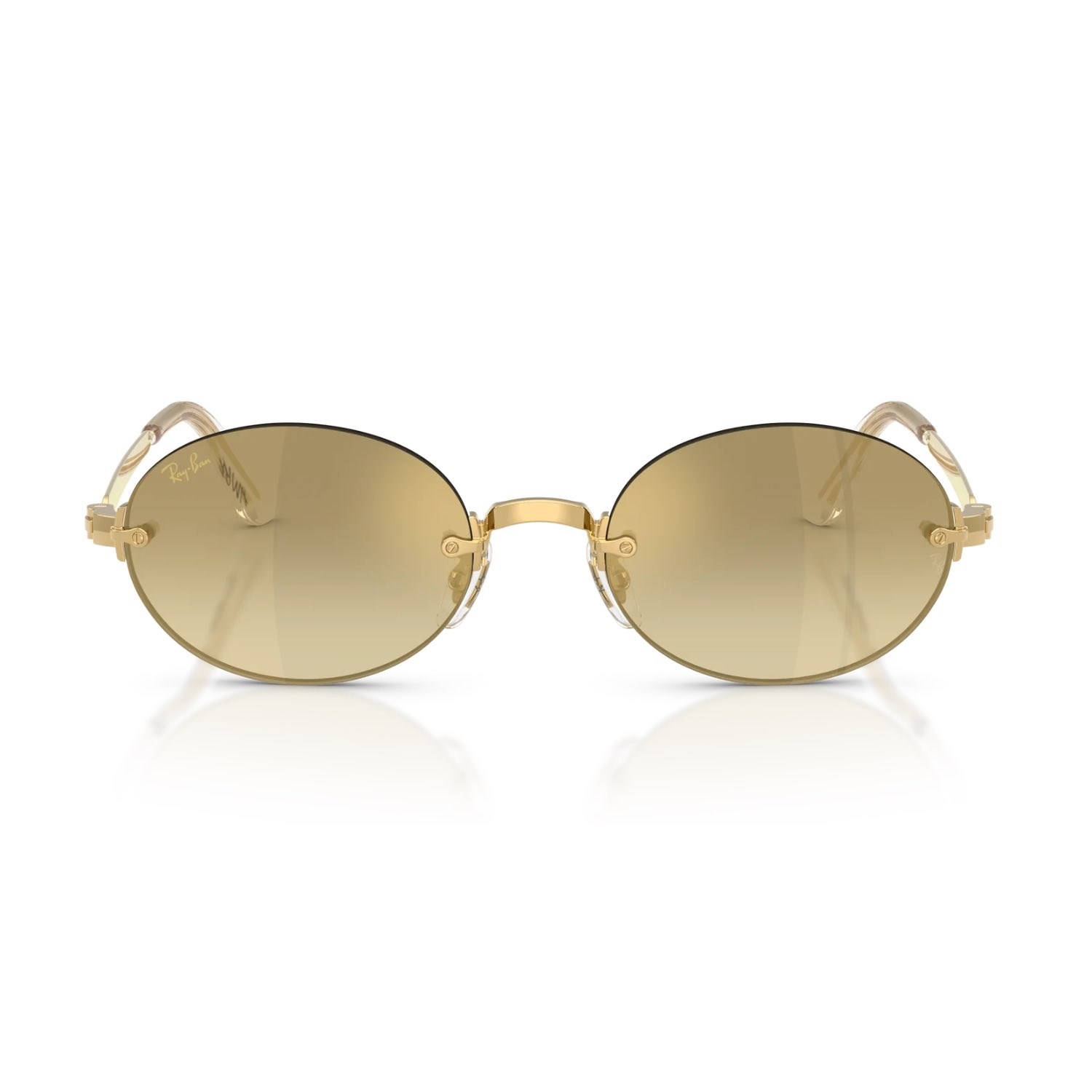 Ray-Ban RB 3929 0017I 54 A$AP ROCKY Unisex Oval Gold Aynalı Metal Güneş Gözlüğü