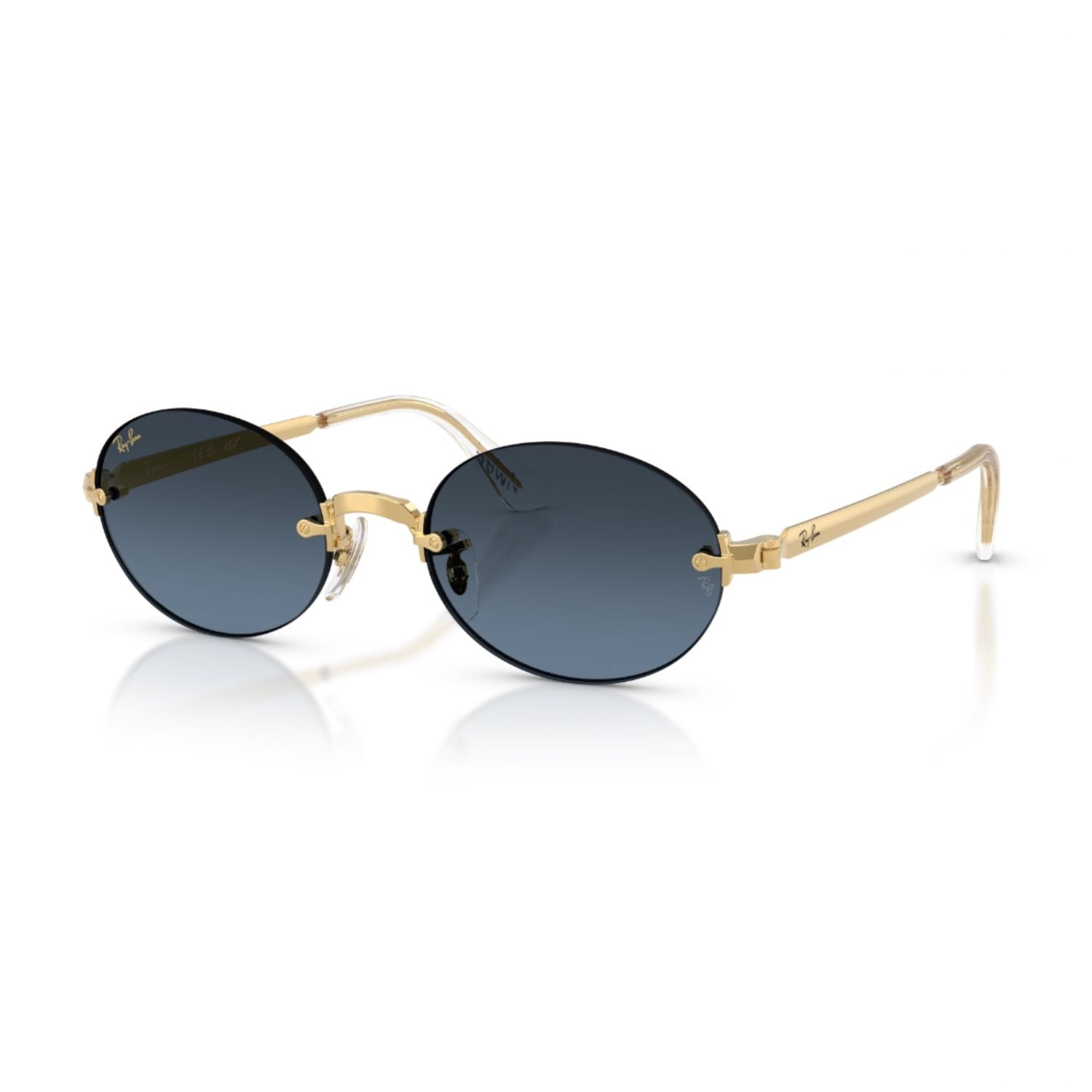 Ray-Ban RB 3929 001S2 54 A$AP ROCKY Unisex Oval Gold Aynalı Metal Güneş Gözlüğü