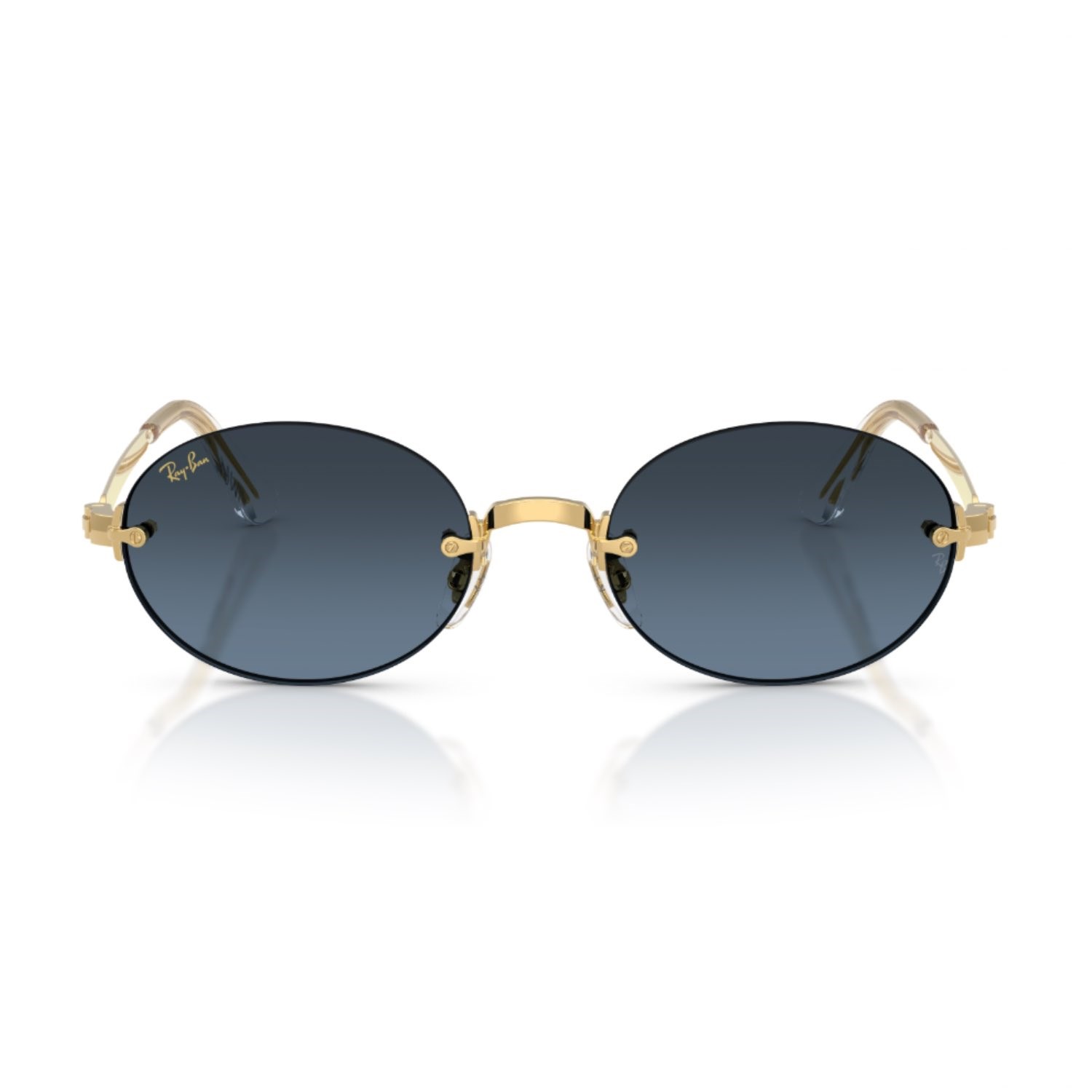 Ray-Ban RB 3929 001S2 54 A$AP ROCKY Unisex Oval Gold Aynalı Metal Güneş Gözlüğü