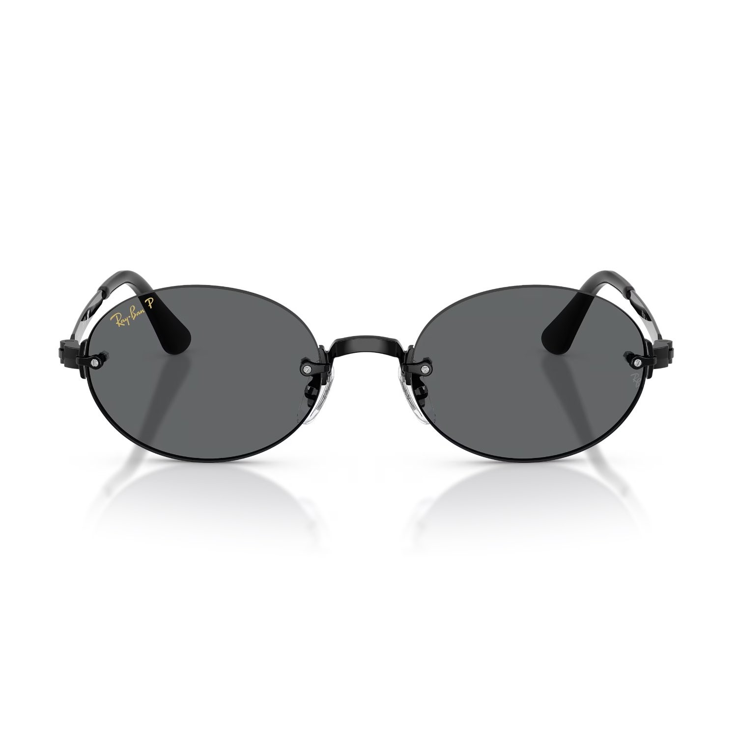 Ray-Ban RB 3929 00281 54 A$AP ROCKY Unisex Polarize Oval Siyah Metal Güneş Gözlüğü