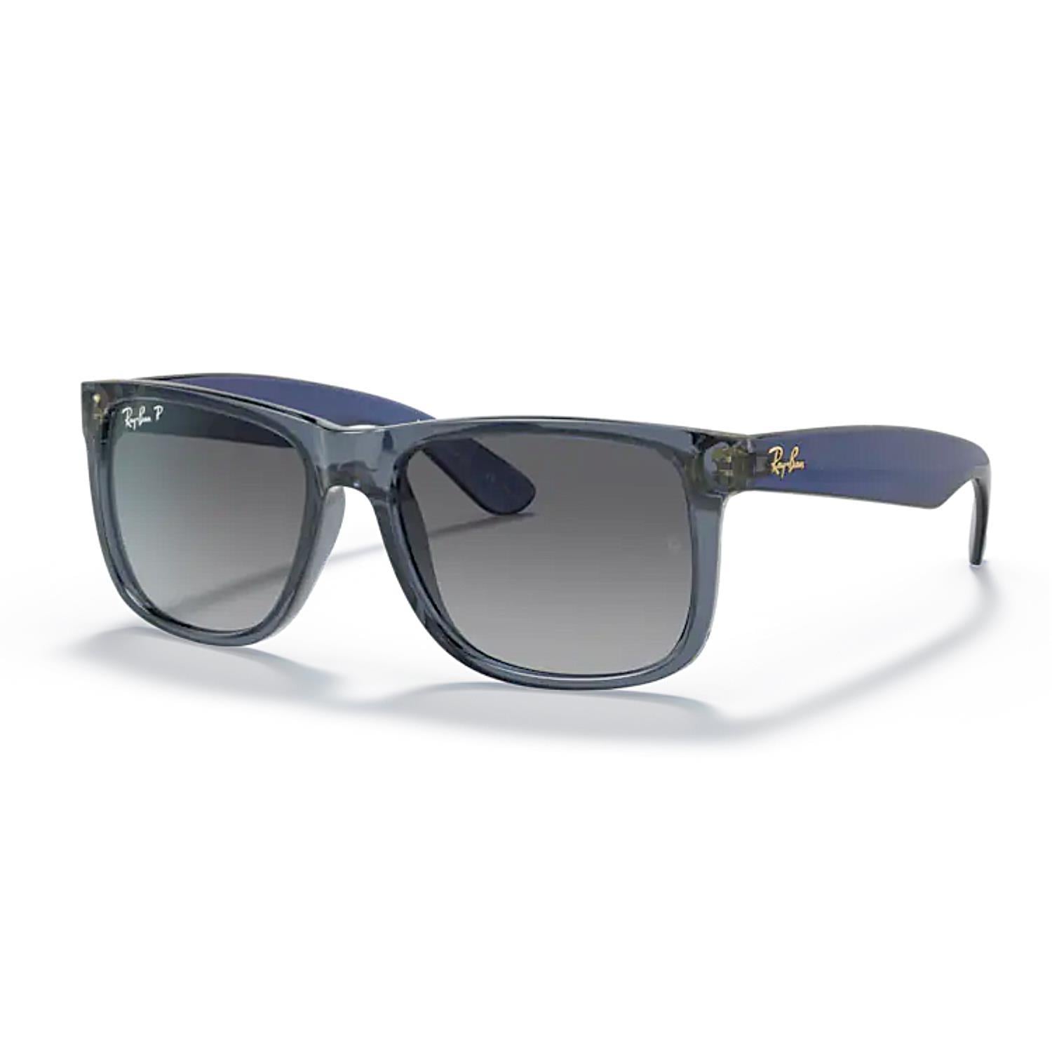Ray-Ban RB 4165 6596T3 55 Justin Unisex Polarize Şeffaf Mavi Kemik Güneş Gözlüğü
