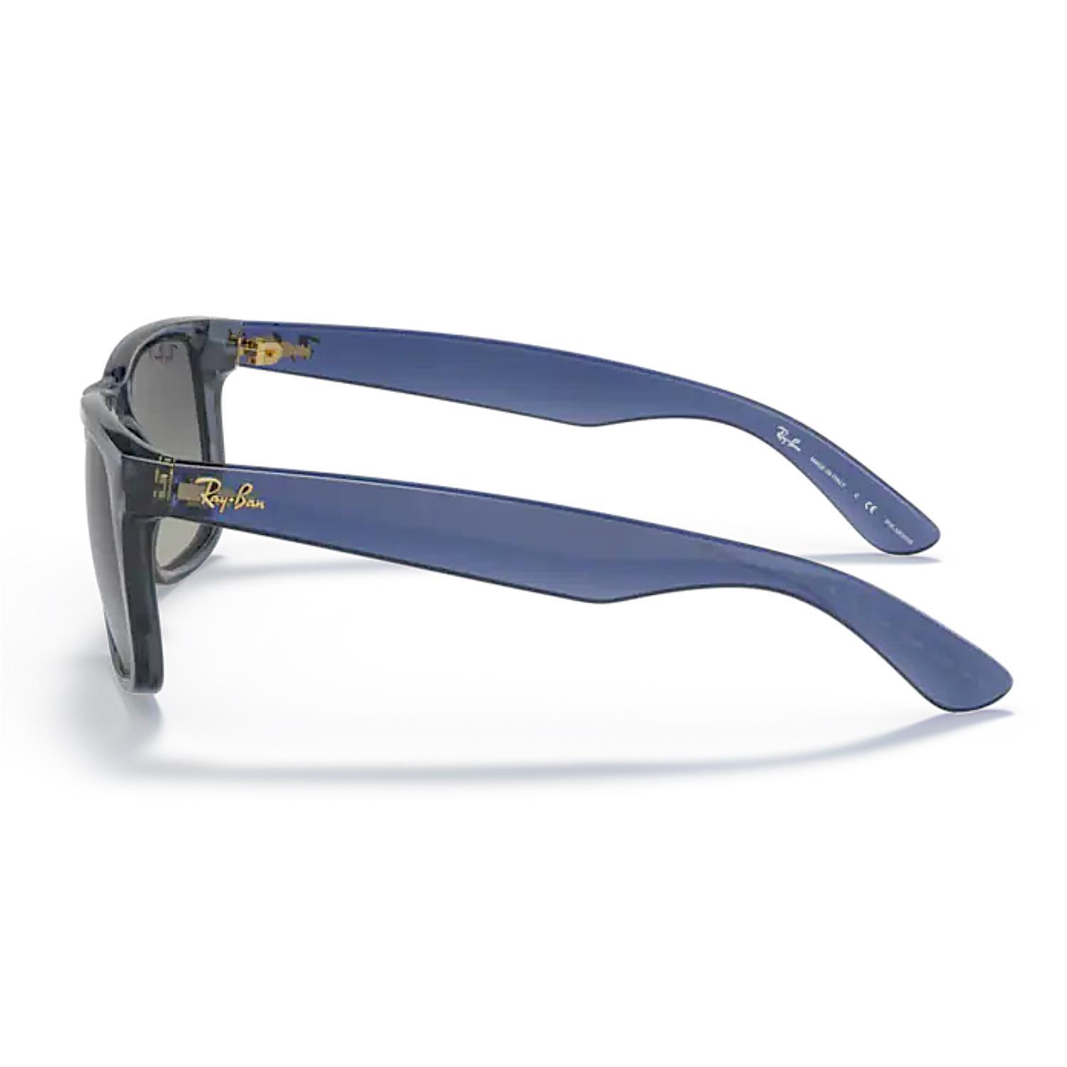 Ray-Ban RB 4165 6596T3 55 Justin Unisex Polarize Şeffaf Mavi Kemik Güneş Gözlüğü