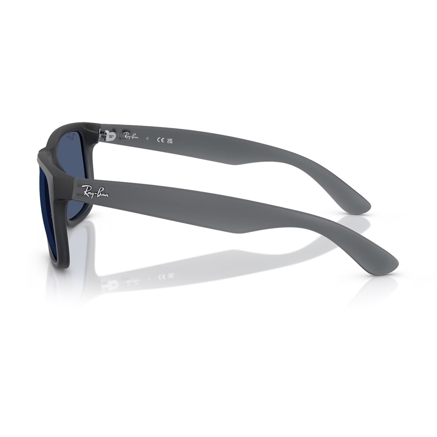 Ray-Ban RB 4165 687380 55 Justin Unisex Kare Gri Kemik Güneş Gözlüğü