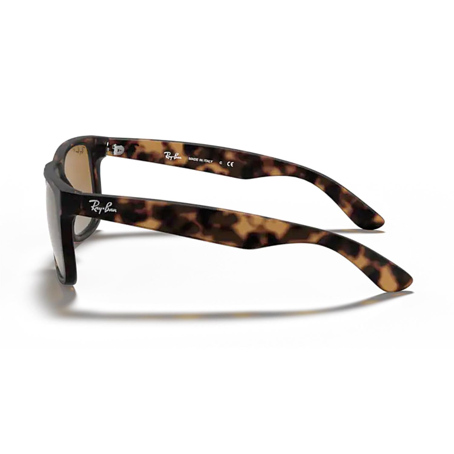 Ray-Ban RB 4165 865T5 55 Justin Unisex Polarize Kahverengi Kemik Güneş Gözlüğü