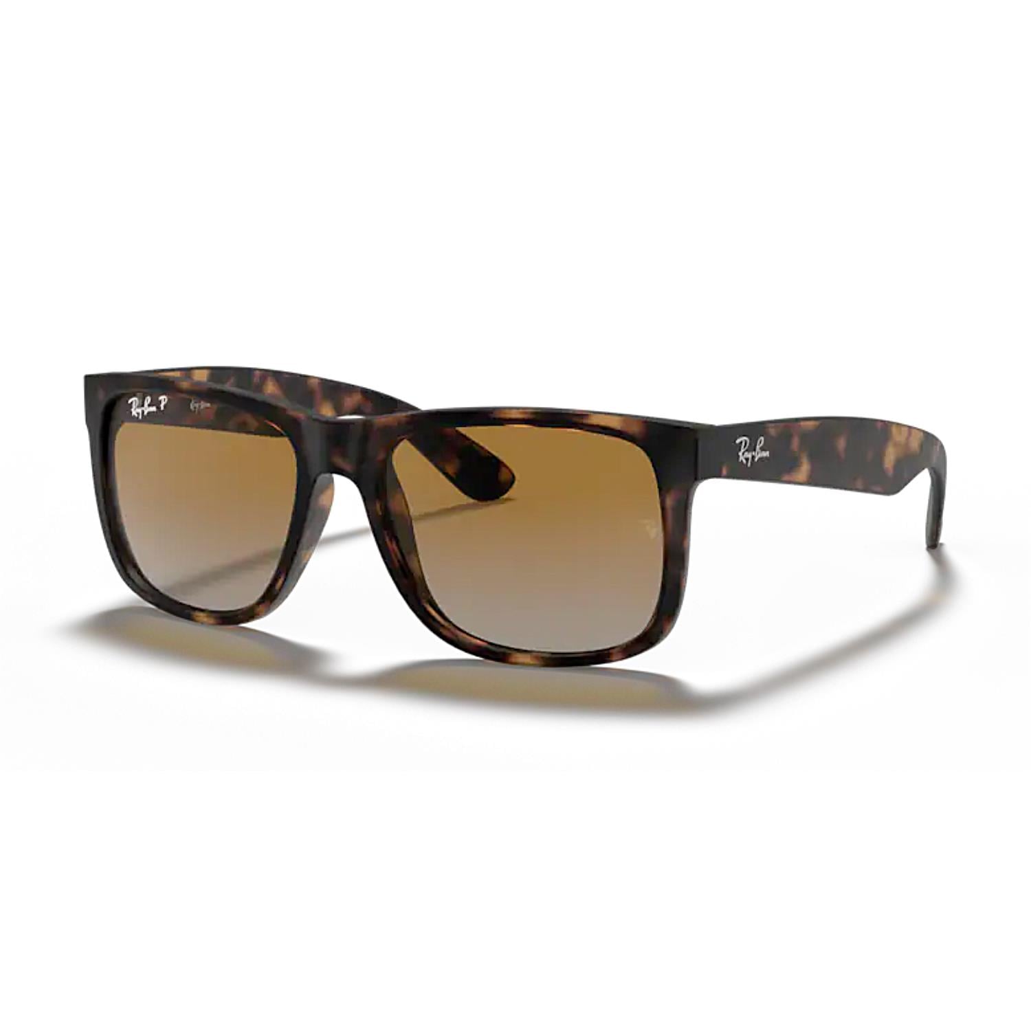 Ray-Ban RB 4165 865T5 55 Justin Unisex Polarize Kahverengi Kemik Güneş Gözlüğü