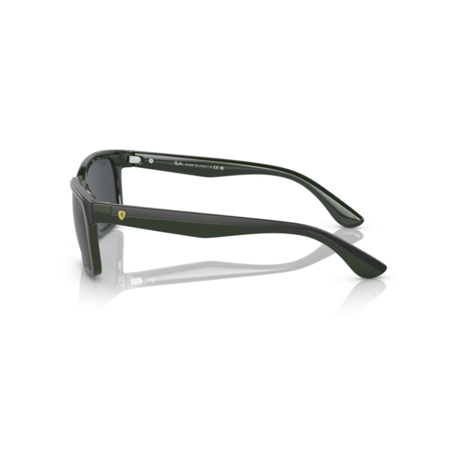 Ray-Ban RB 4393M F68087 56 Scuderia Ferrari Unisex Dikdörtgen Yeşil Kemik Güneş Gözlüğü