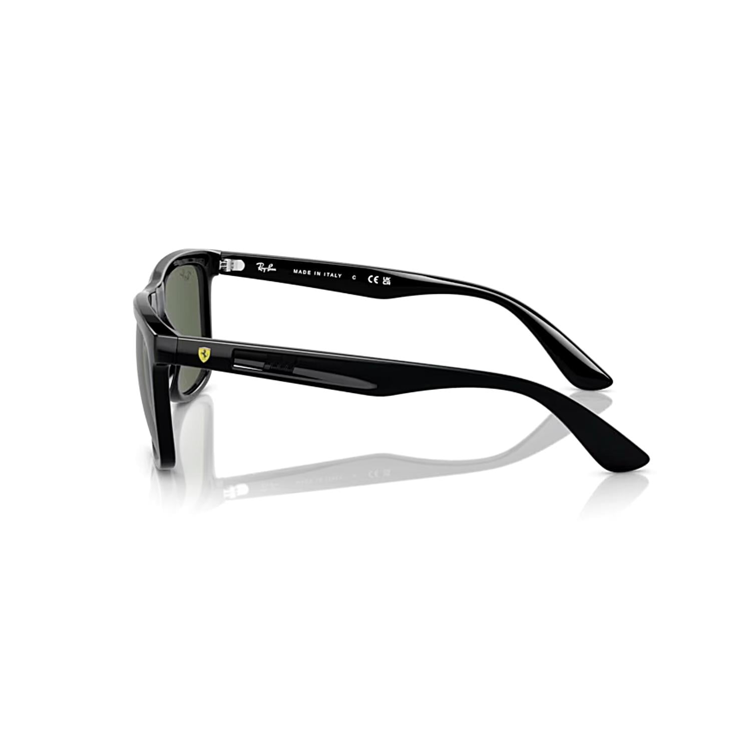 Ray-Ban RB 4413M F68371 57 Scuderia Ferrari Unisex Kare Siyah Kemik Güneş Gözlüğü