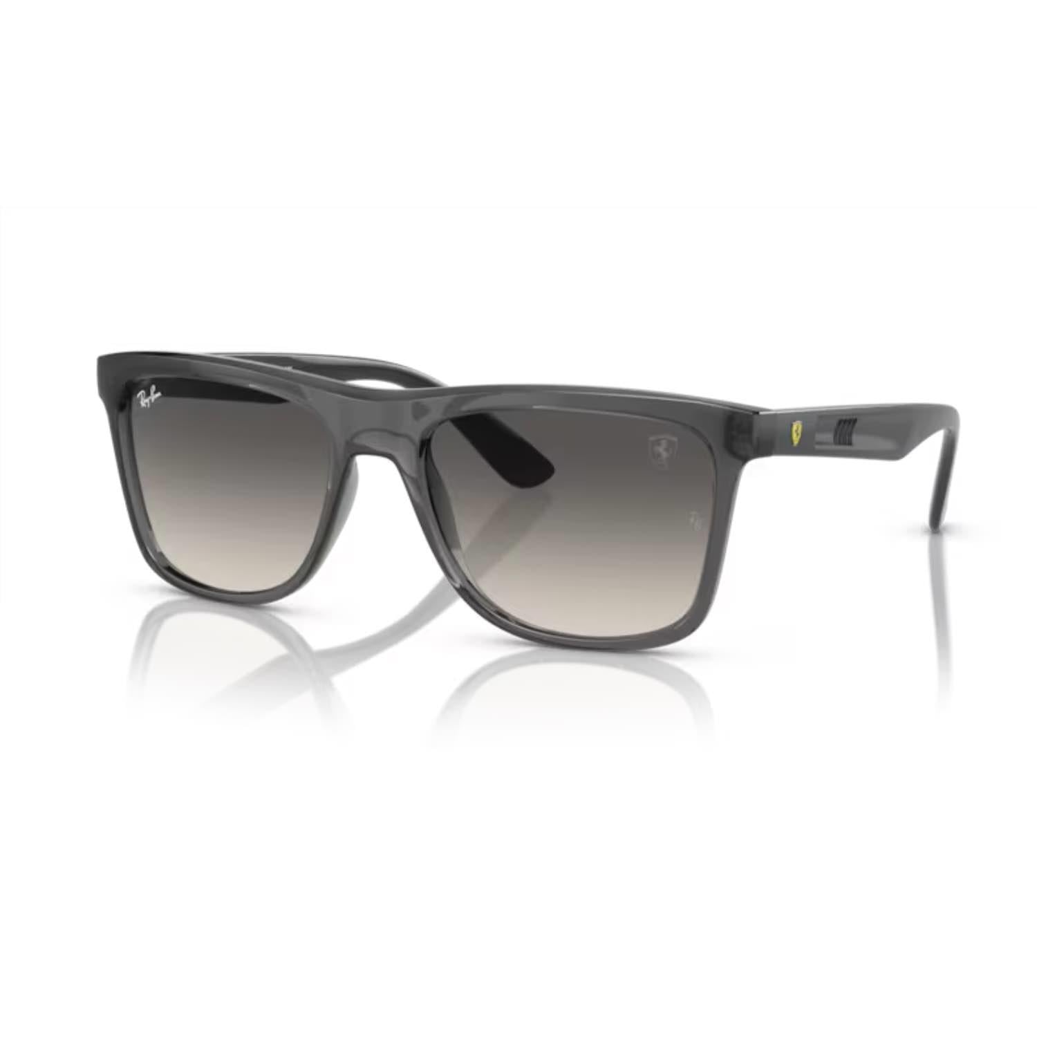 Ray-Ban RB 4413M F69111 57 Scuderia Ferrarii Unisex Oval Şeffaf Gri Kemik Güneş Gözlüğü
