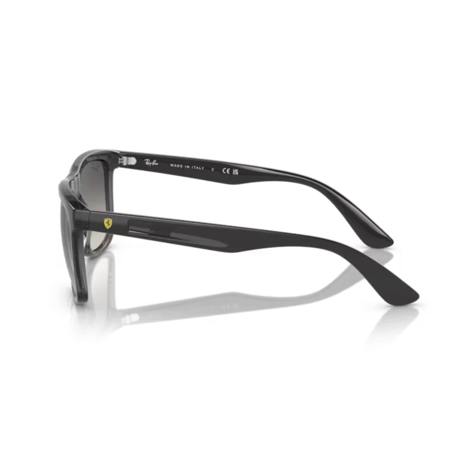 Ray-Ban RB 4413M F69111 57 Scuderia Ferrarii Unisex Oval Şeffaf Gri Kemik Güneş Gözlüğü